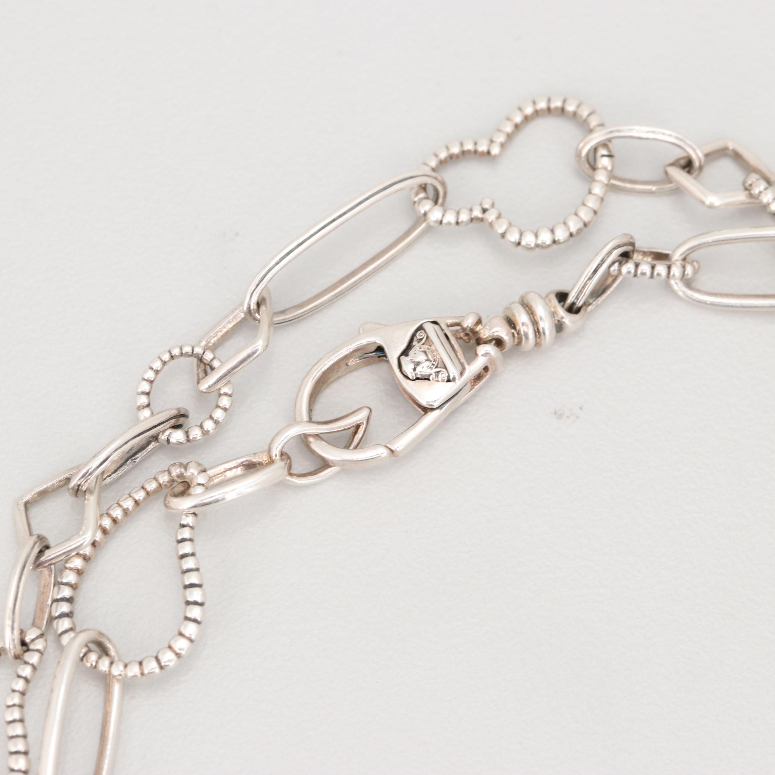 Lagos Sterling Silver Fancy Chain Necklace