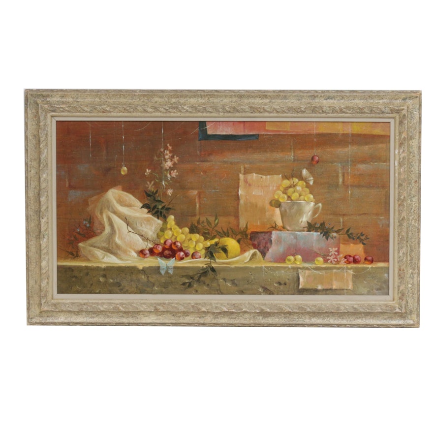 Don Lord Still Life of Fruit Oil Painting