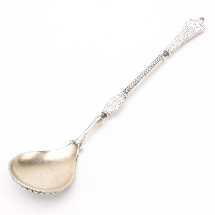 Norwegian David-Andersen Russian-Byzantine Style Enameled Sterling Silver Spoon