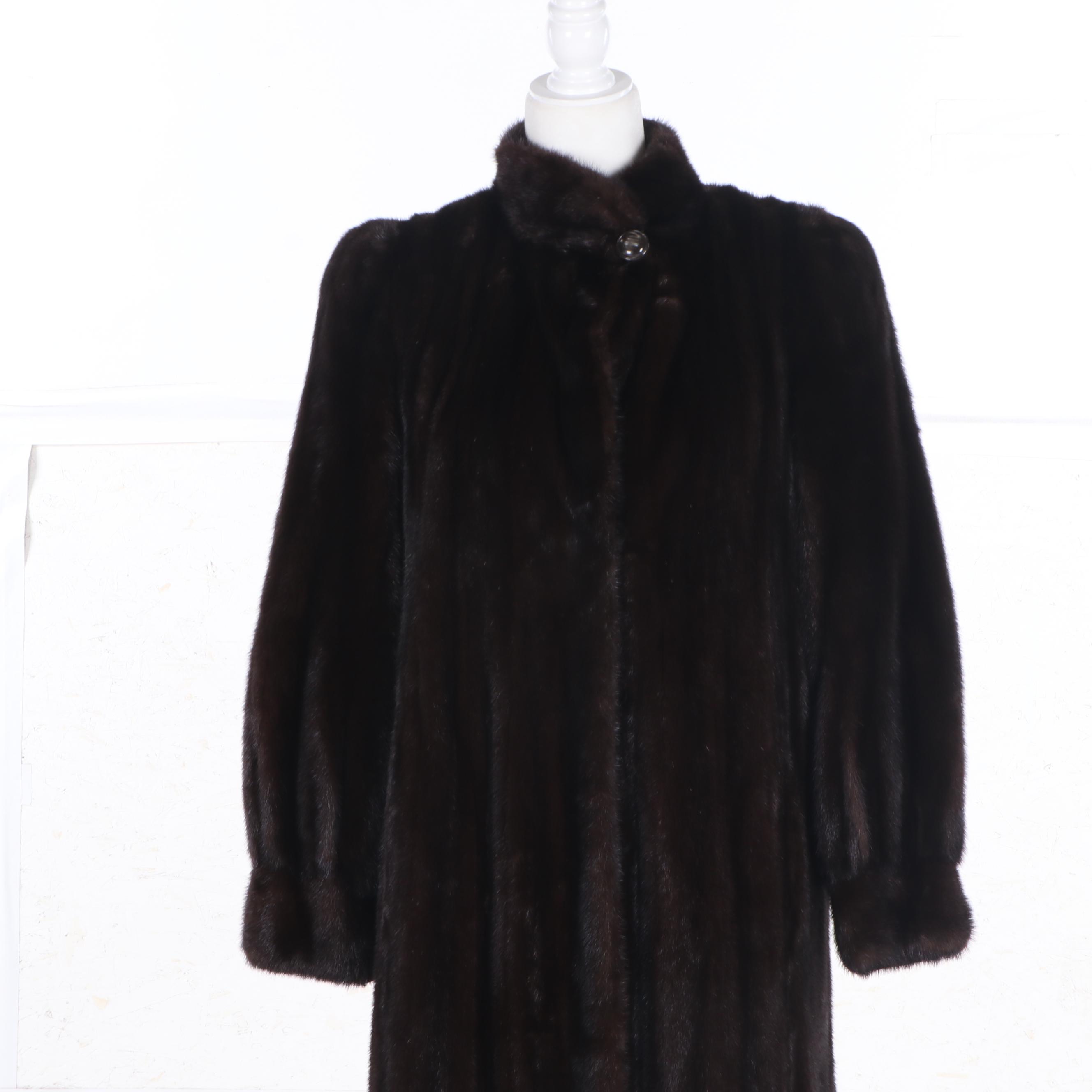 Mink fur Coat from The Christie Brothers with Tapered Cuffs, Vintage