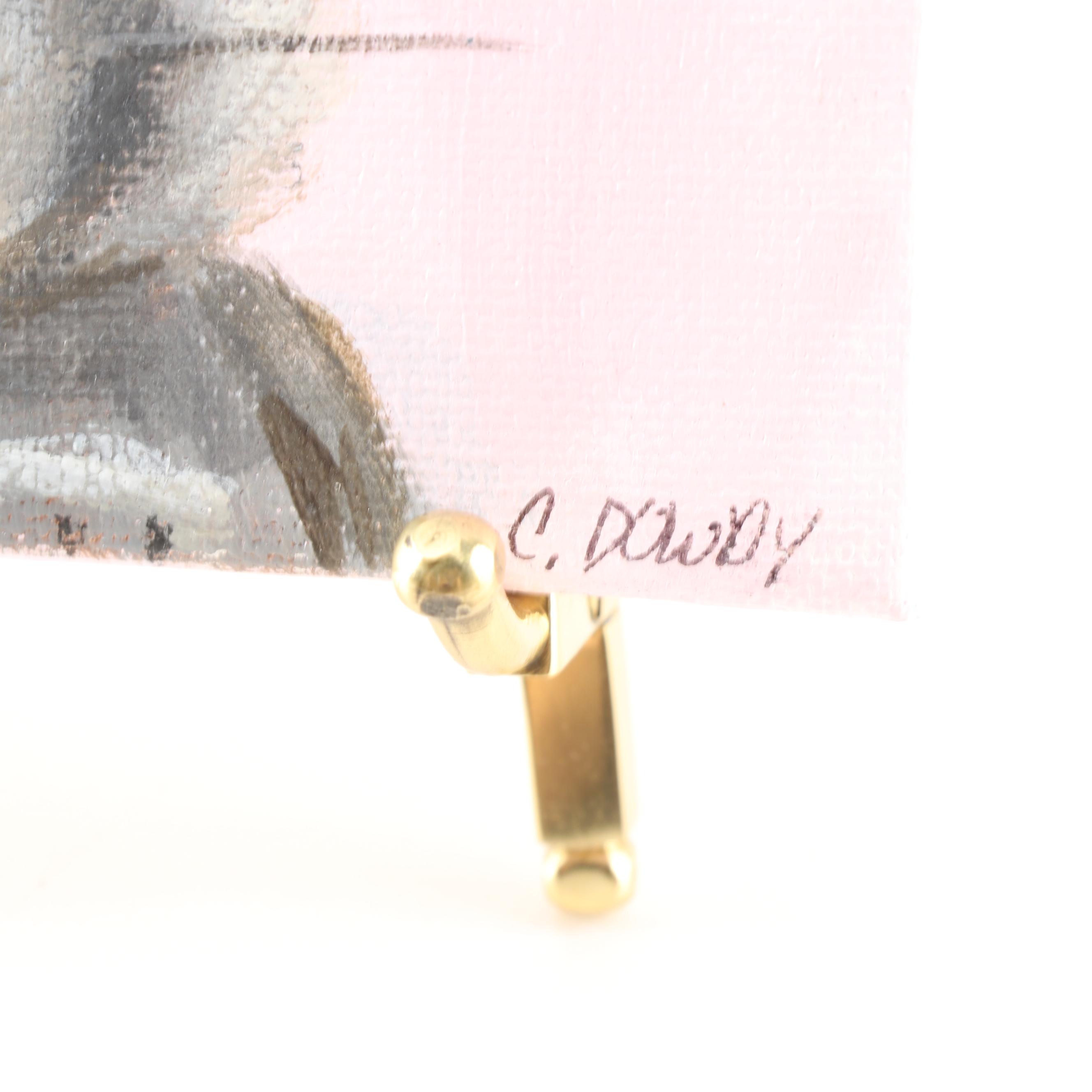 Cheryl Brooks Werkheiser Etching and Christina Dowdy "Rabbit" Painting