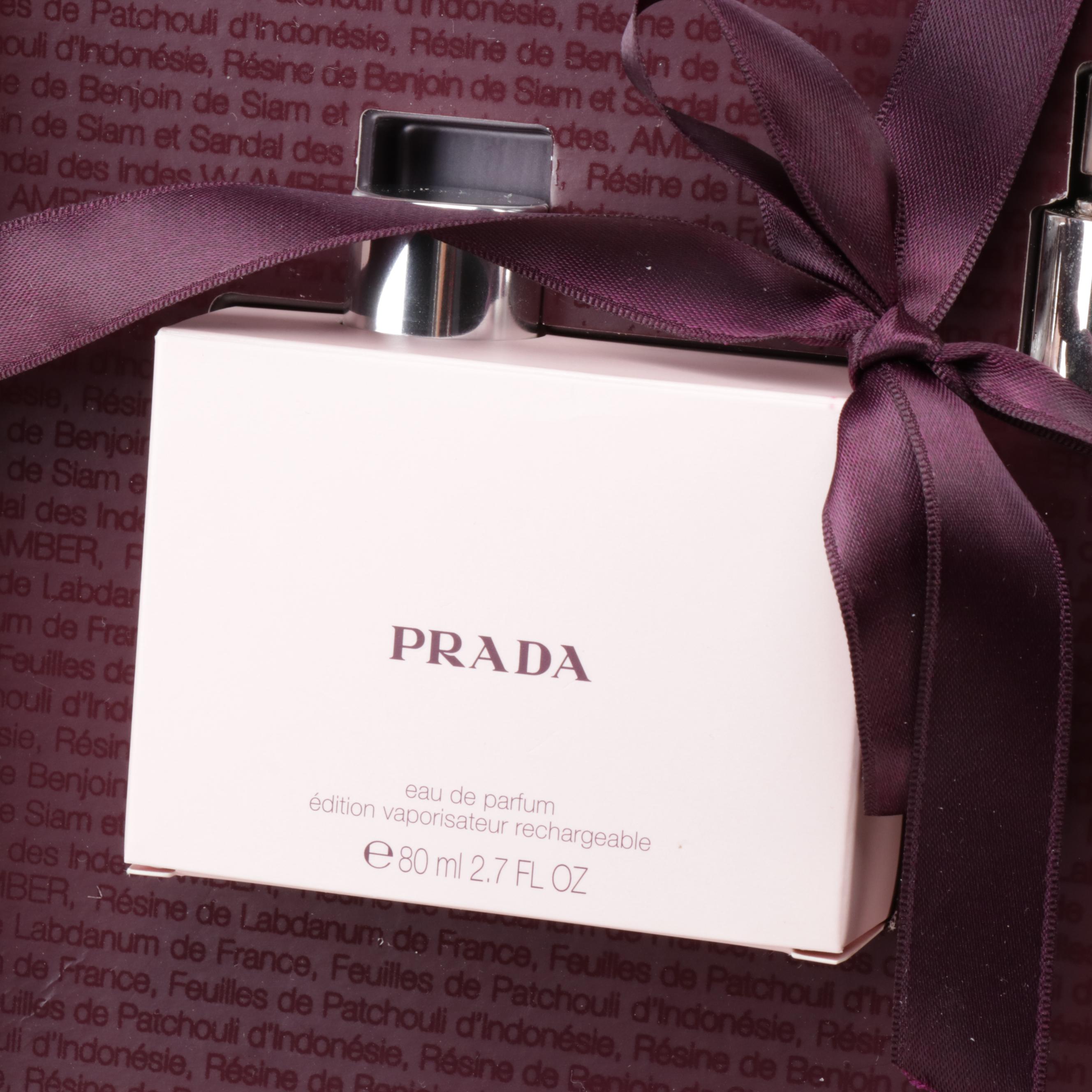 Prada Amber Eau De Parfum Gift Box with Refillable Spray