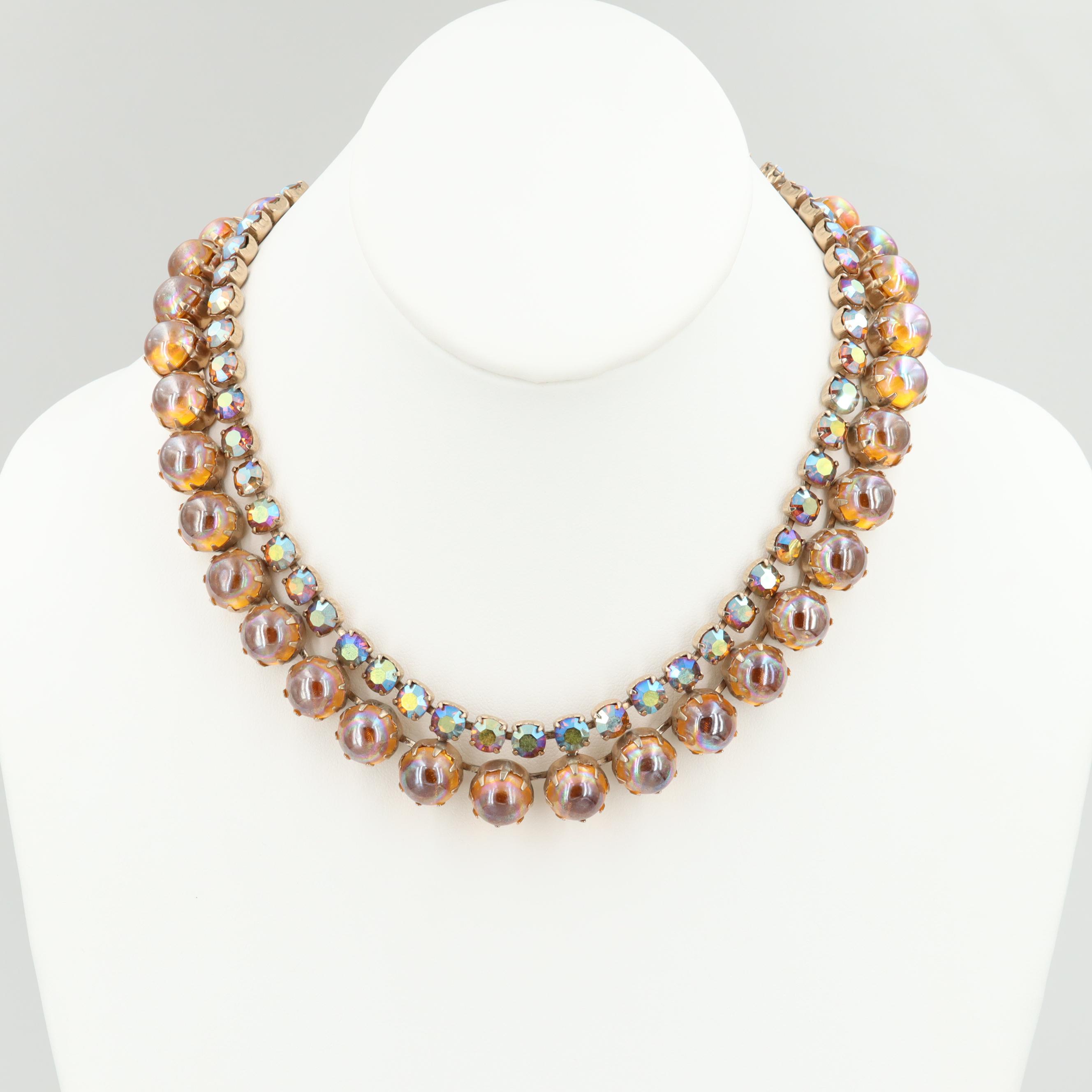 Vintage Fenichel Rhinestone Necklace