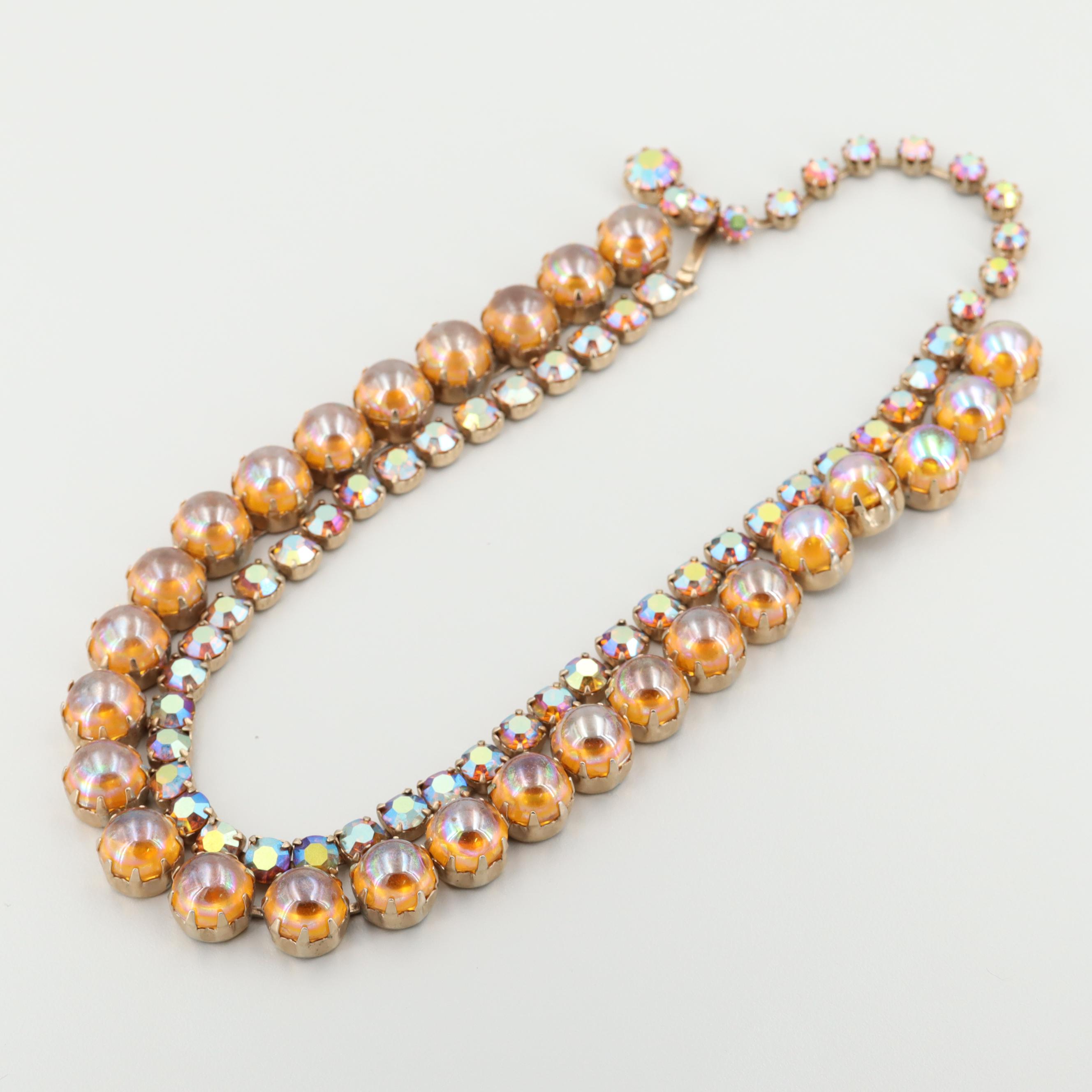 Vintage Fenichel Rhinestone Necklace