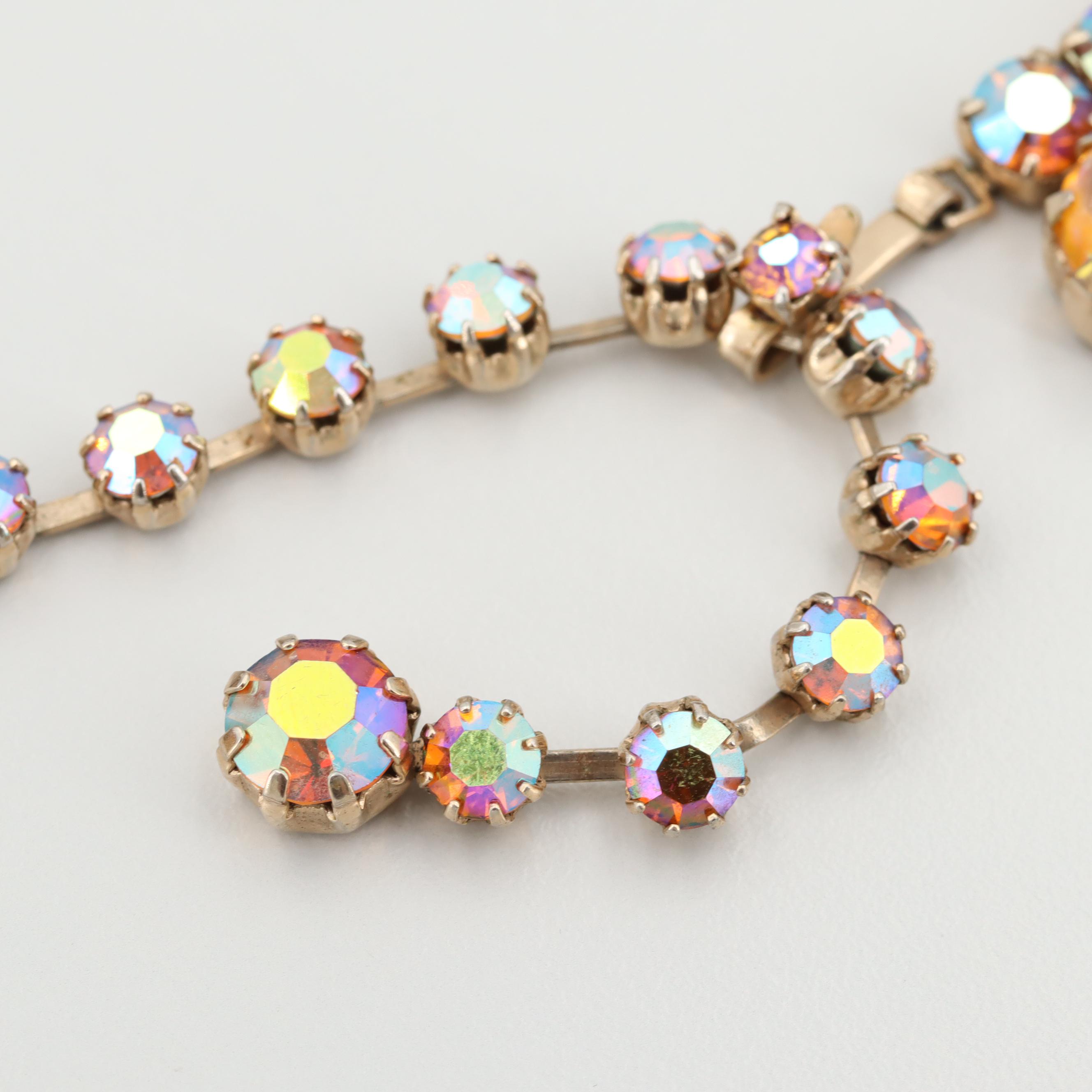 Vintage Fenichel Rhinestone Necklace