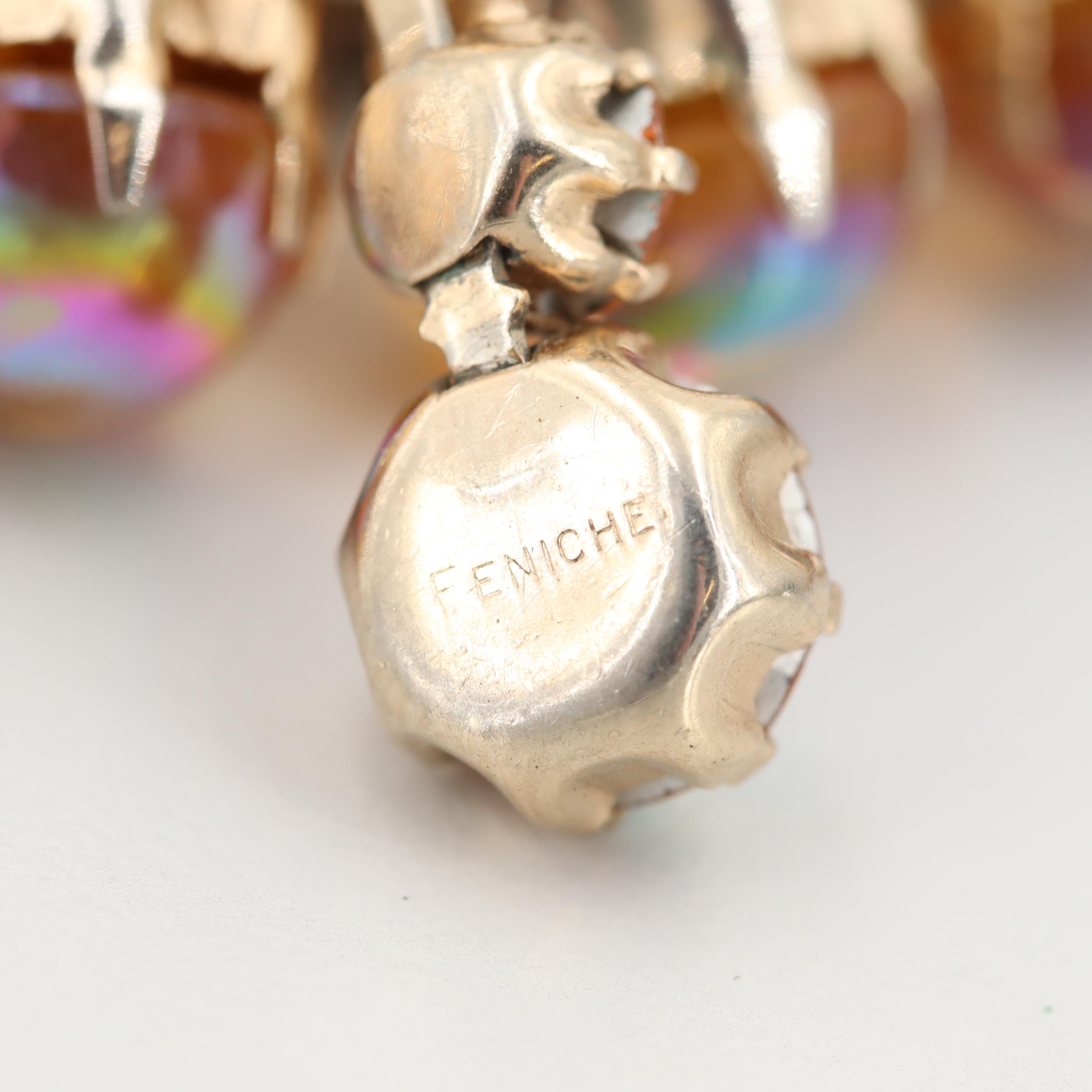 Vintage Fenichel Rhinestone Necklace