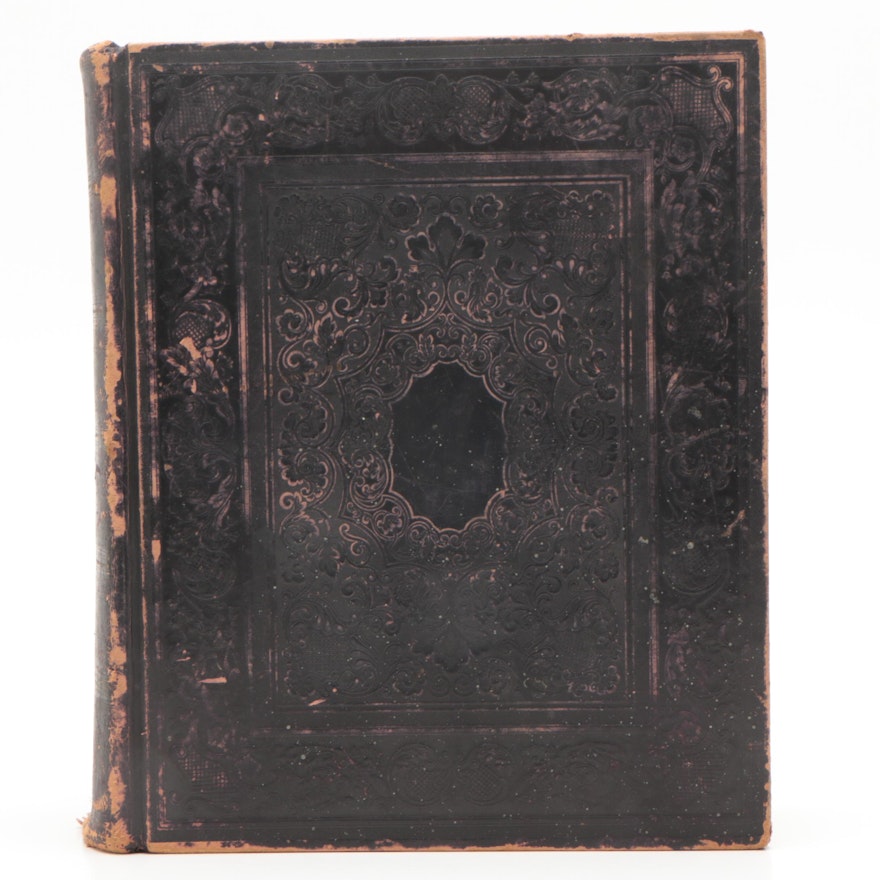1858 Leather Bound "The Holy Bible"