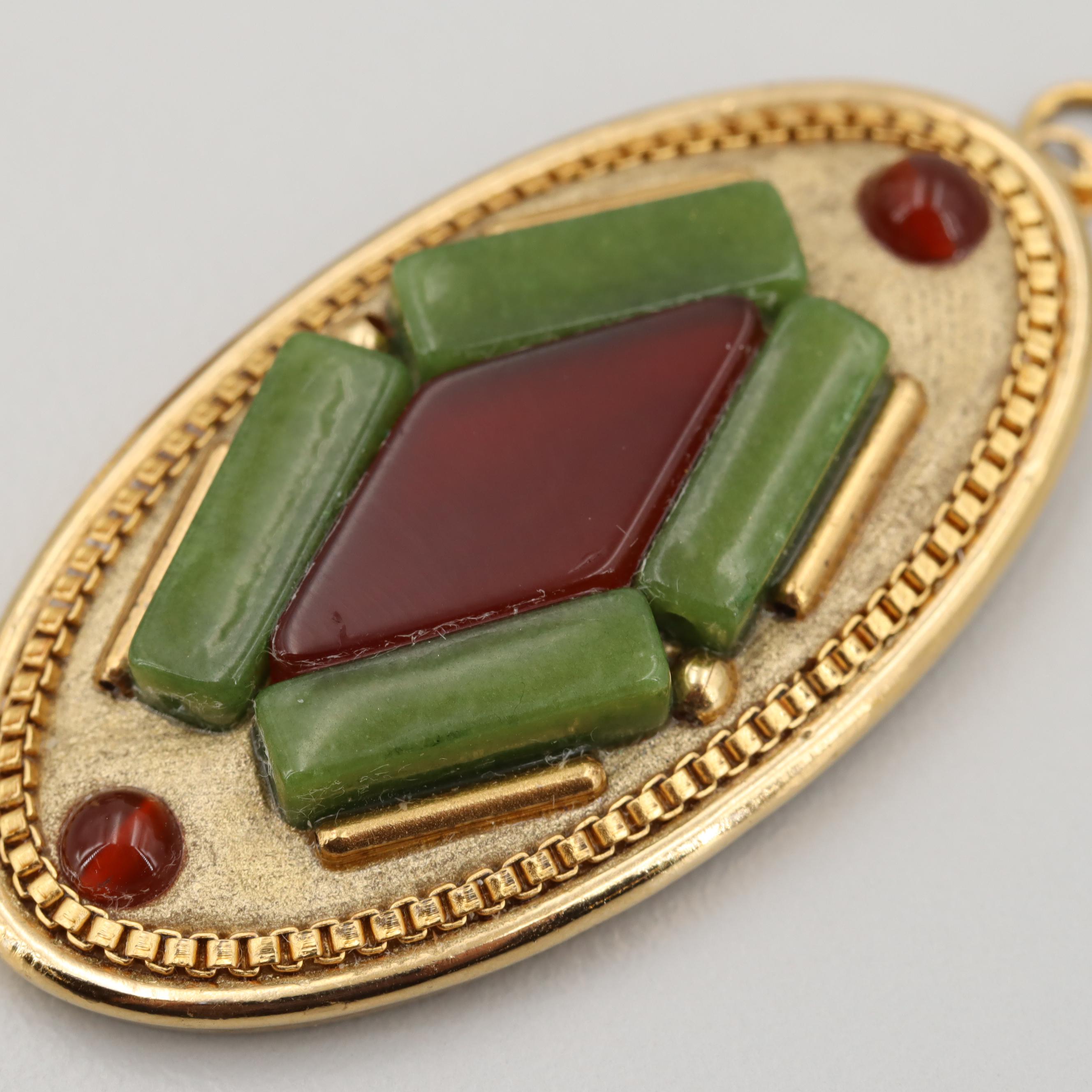 Assorted Jewelry Featuring Vintage Hall McFall Bracelet, Coral and Amber