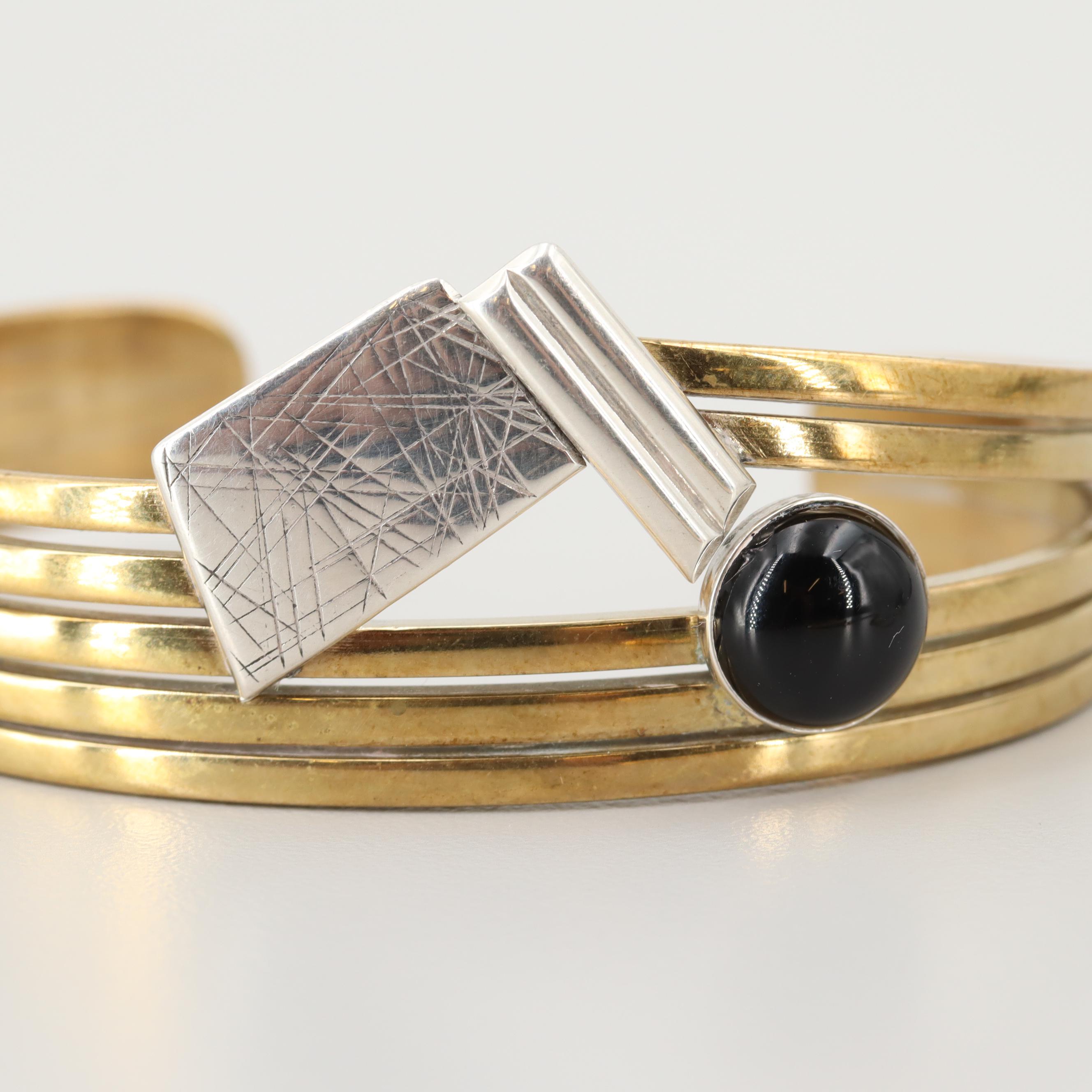 Assorted Jewelry Featuring Vintage Hall McFall Bracelet, Coral and Amber