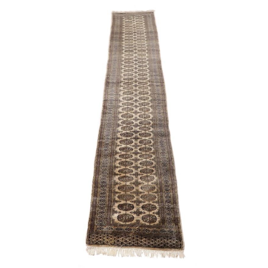2.8' x 15.4' Hand-Knotted Pakistani Bokhara Carpet Runner