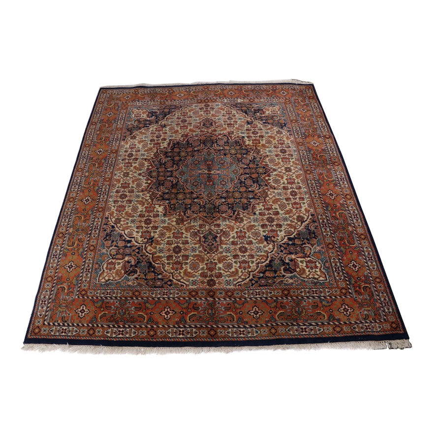 7.8' x 10' Hand-Knotted Indo-Persian Tabriz Room Sized Rug