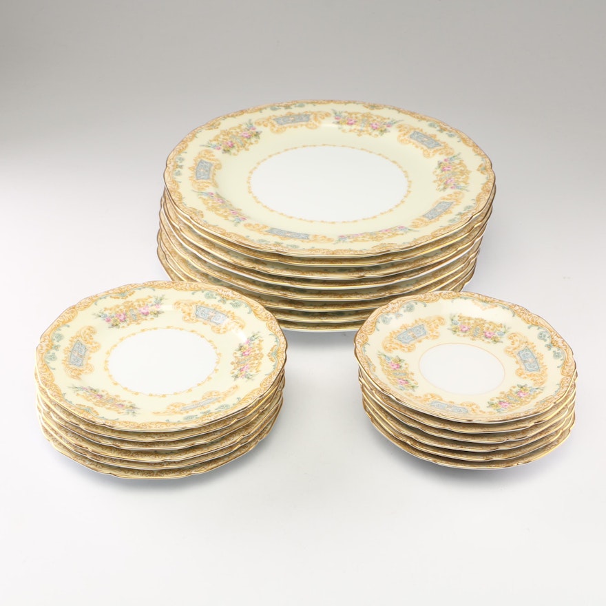 Noritake "Grandeur" Porcelain Dinnerware, Late 20th Century