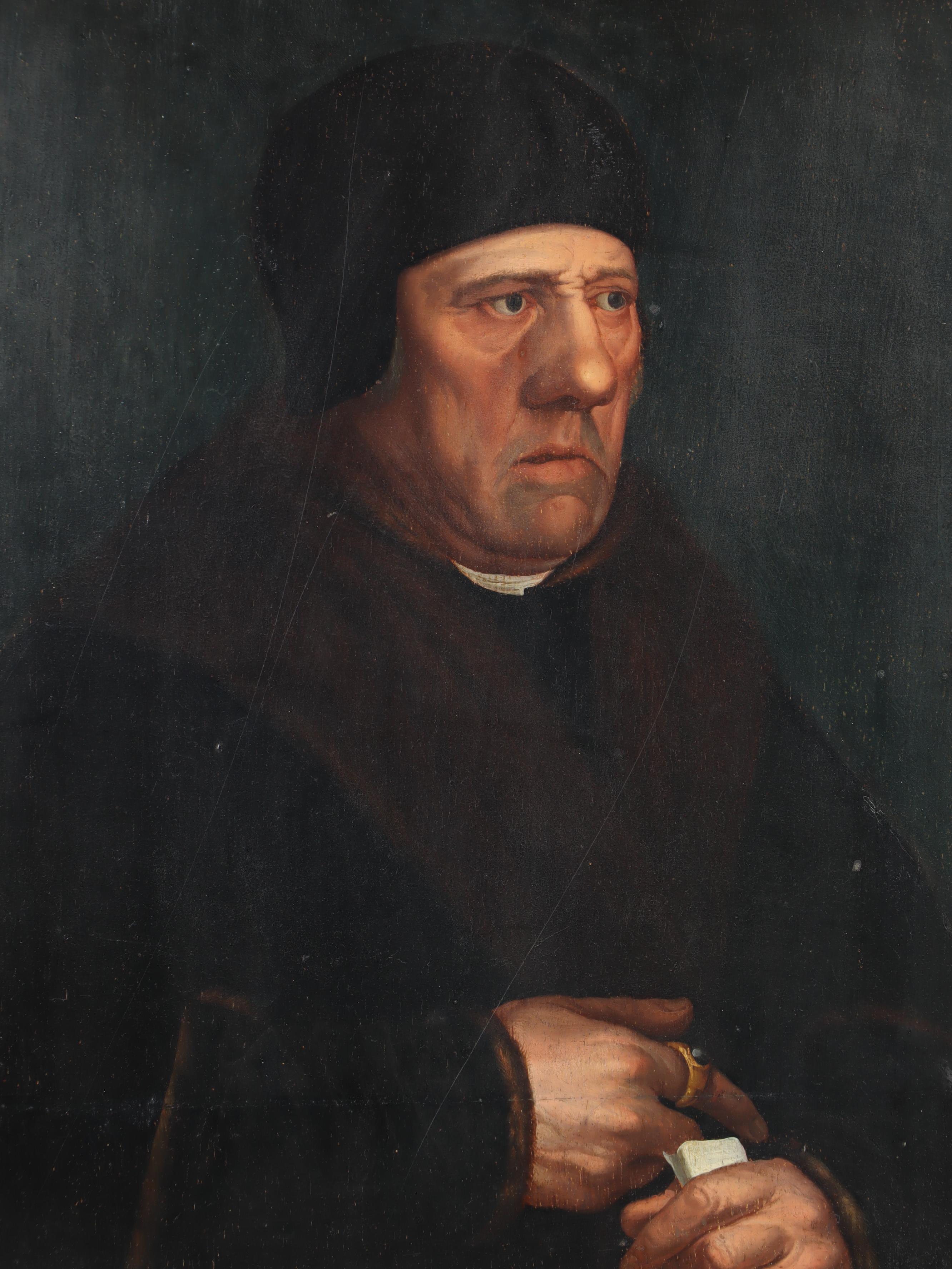 Copy Oil Painting After Hans Holbein "Portrait of Sir Henry Wyatt"