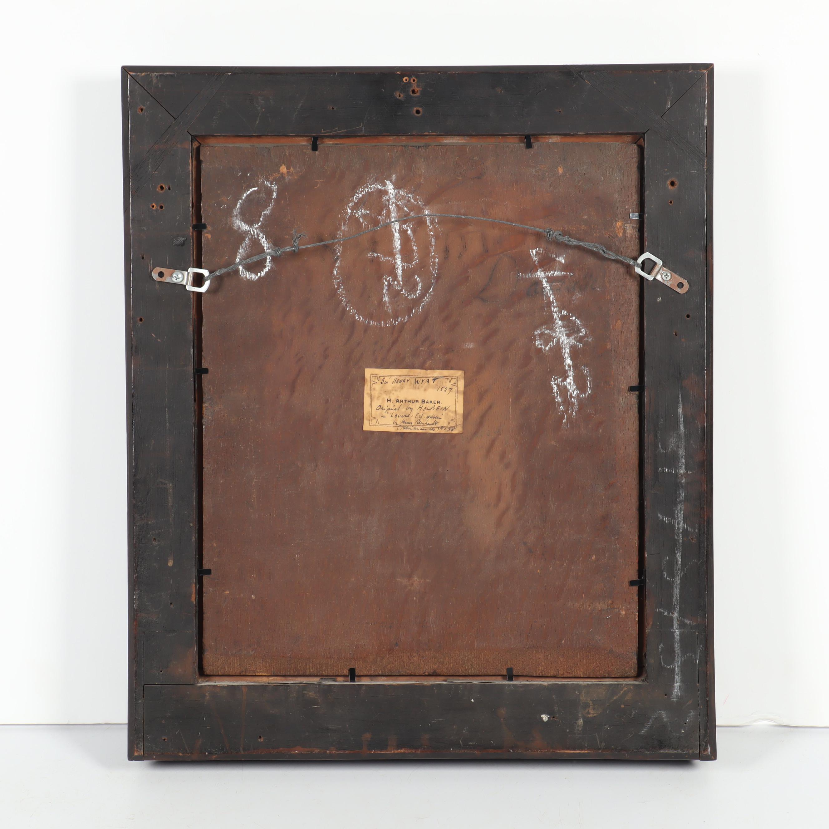 Copy Oil Painting After Hans Holbein "Portrait of Sir Henry Wyatt"