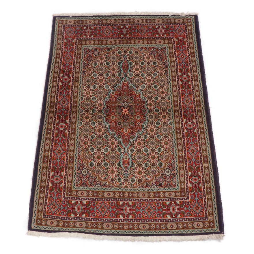 3.3' x 5' Hand-Knotted Persian Moud Khorassan Rug, Circa 1970s