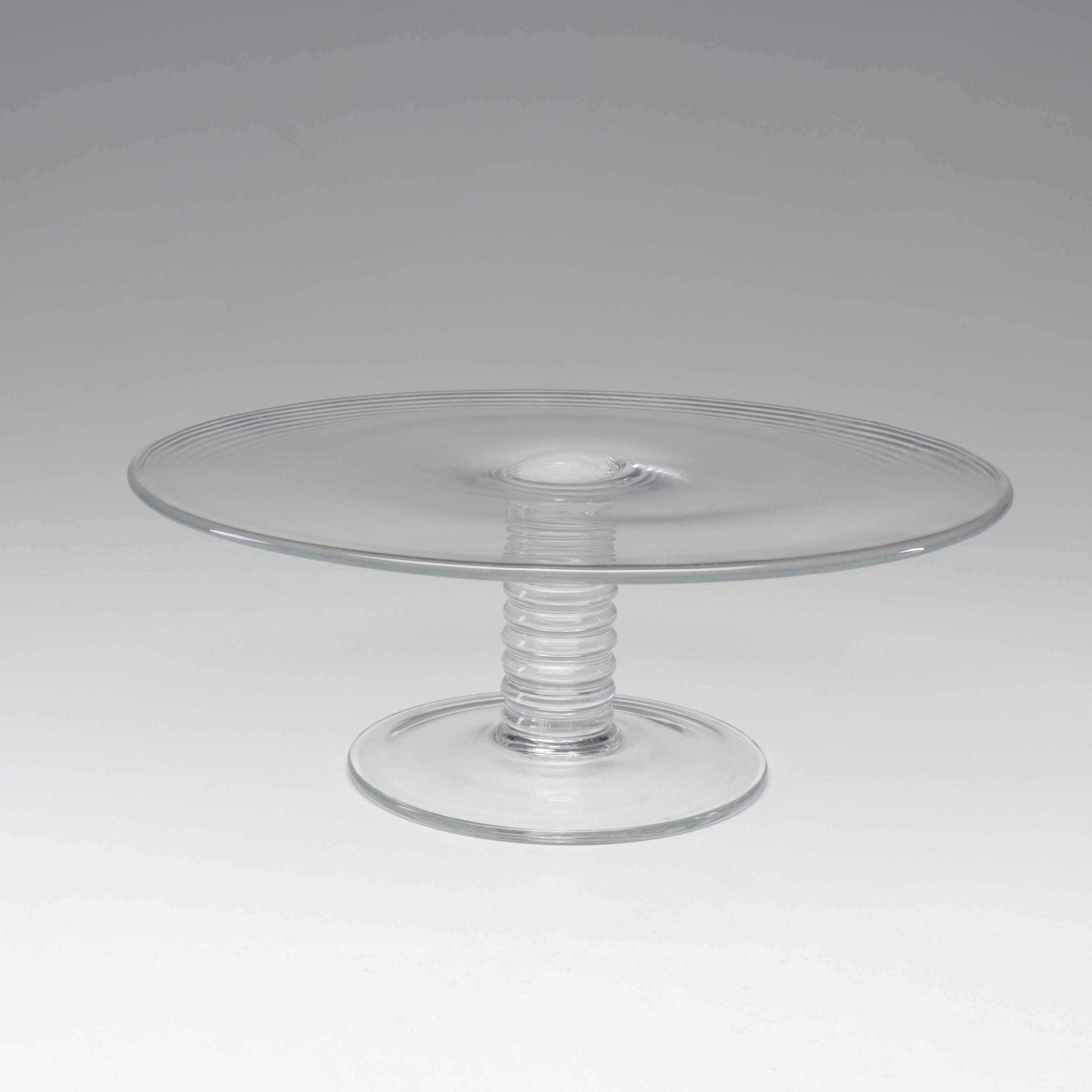 Tiffany & Co. "Mesa" Crystal Cake Stand