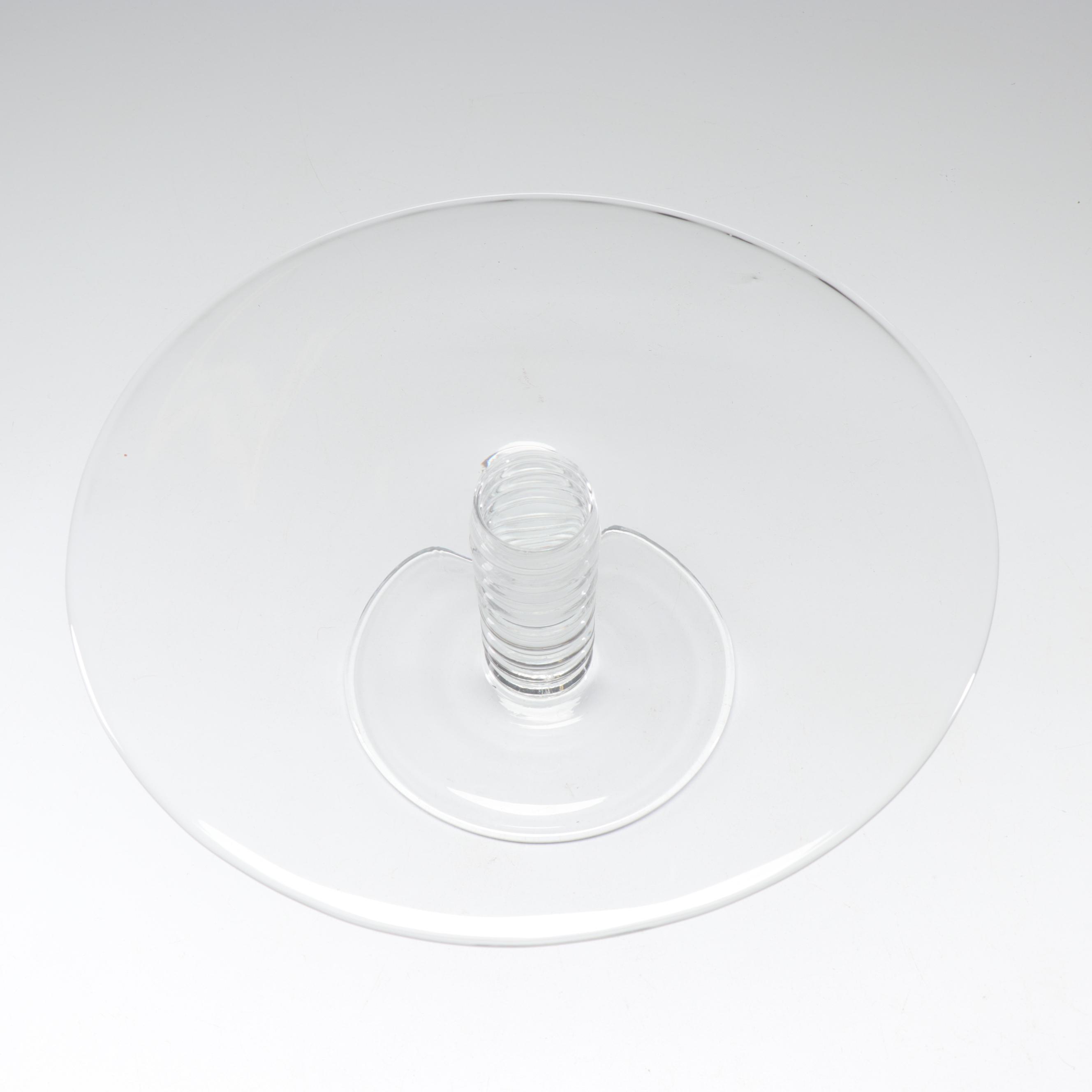 Tiffany & Co. "Mesa" Crystal Cake Stand