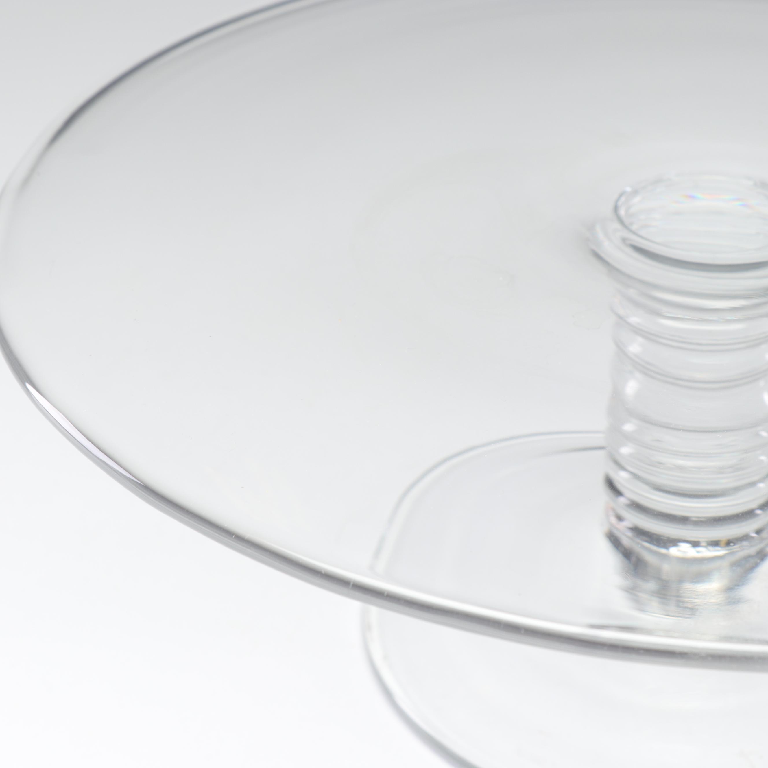 Tiffany & Co. "Mesa" Crystal Cake Stand