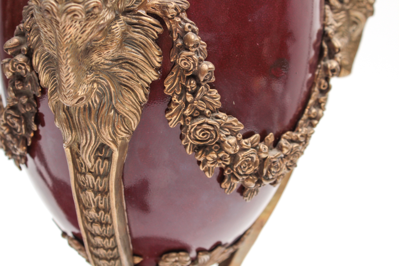 Wong Lee 1895 Porcelain and Bronze Urns, Late 20th Century