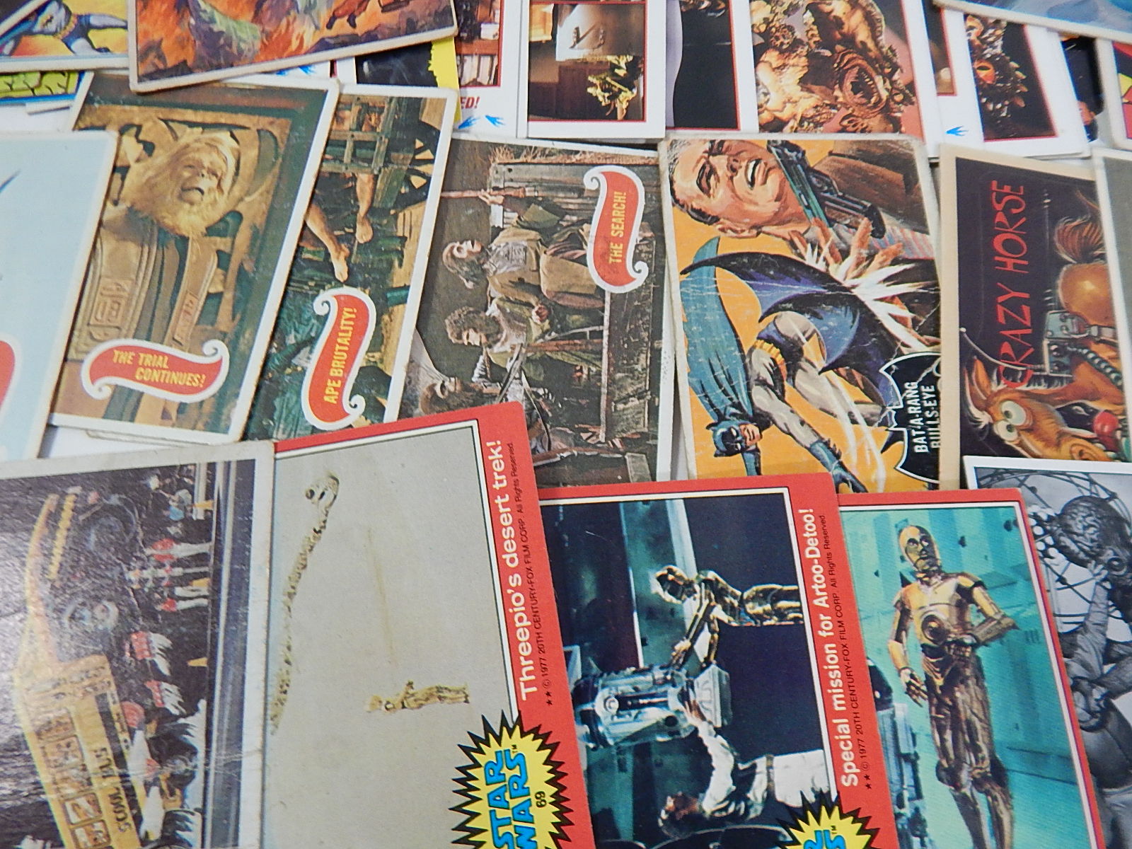 Non-Sport Trading Cards with "Star Wars", "Planet of the Apes" and More
