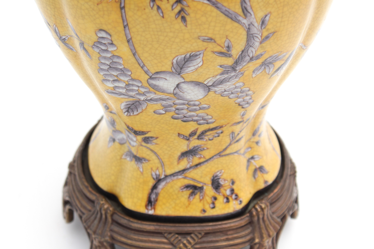 Chinese Hua Rong Tang Porcelain and Bronze Vase