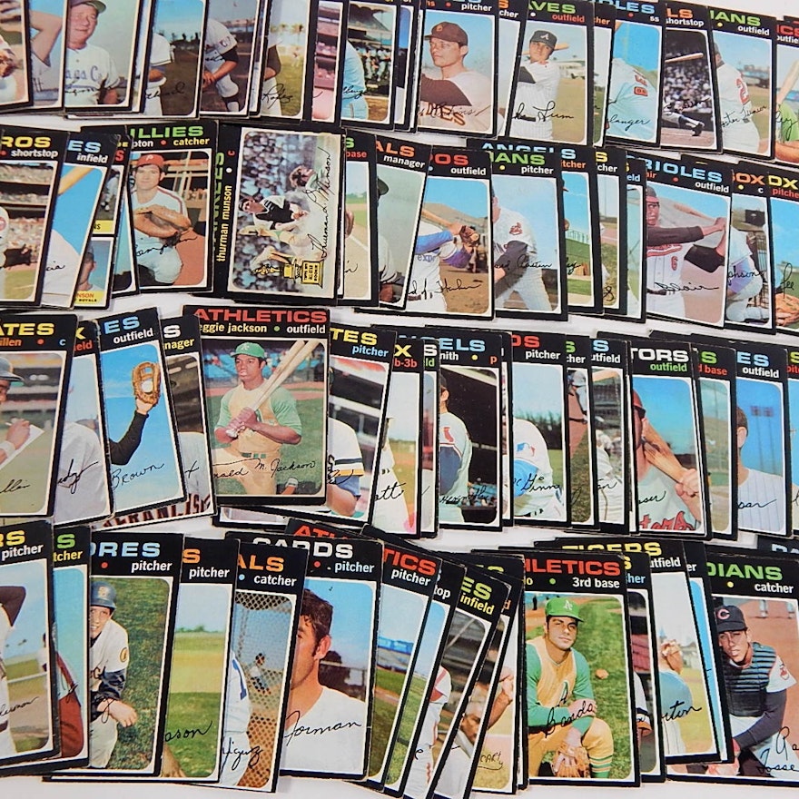 1971 Topps Baseball Cards with Carew, Munson, Nuxhall, Clemente and More