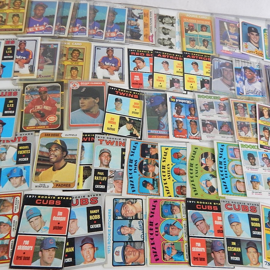 Baseball Rookie Card Collection with Winfield, Dawson and More, 1970s to 1980s