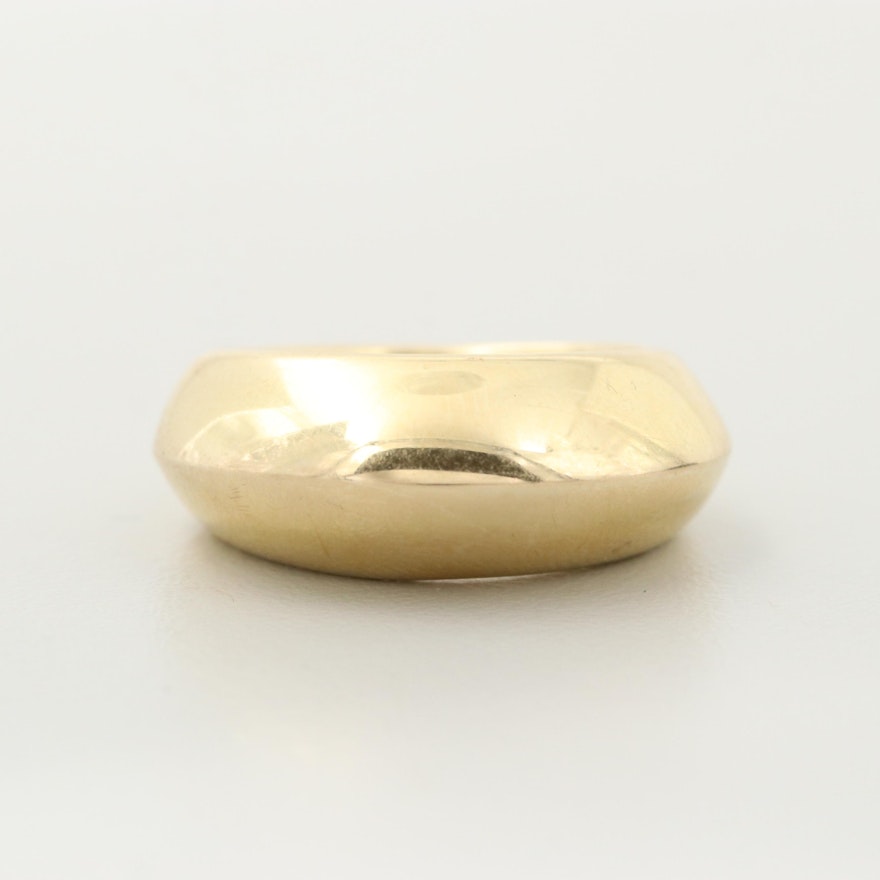 14K Yellow Gold Dome Ring