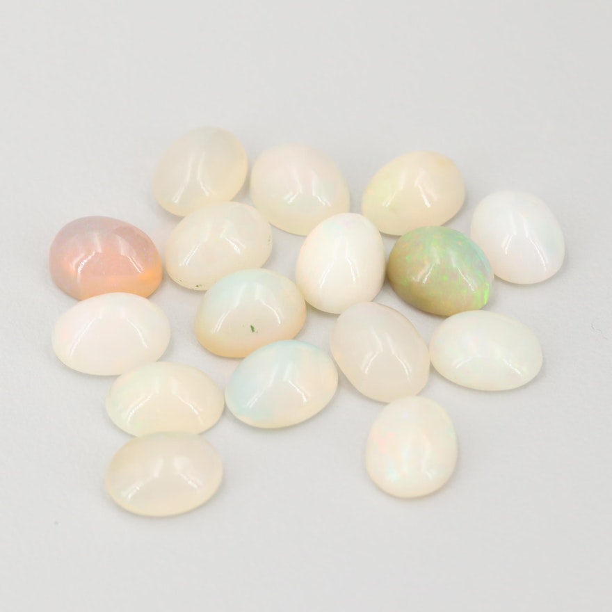 Loose 20.19 CTW Oval Opal Cabochon Gemstones