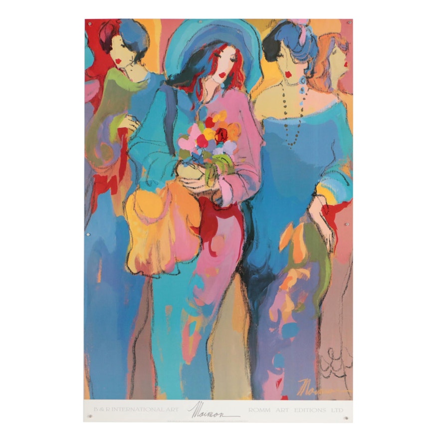 Offset Lithograph after Isaac Maimon "Angels"