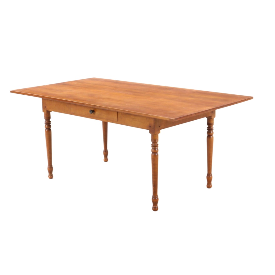 David T. Smith Maple Dining Table with Drawl-Leaf Inserts