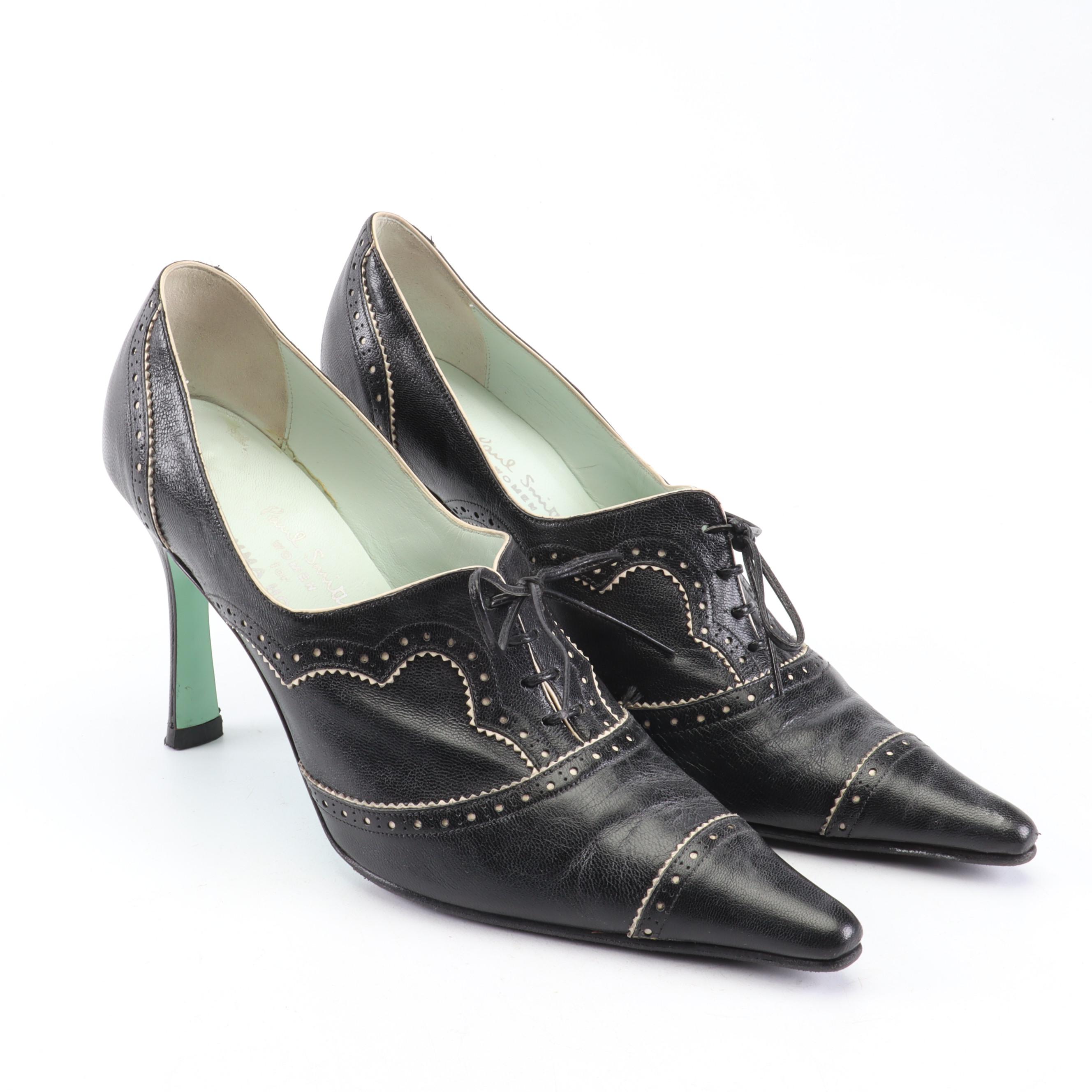 Paul Smith for Emma Hope Brogue Heels and Prada Platform Leather Peep-Toe Heels