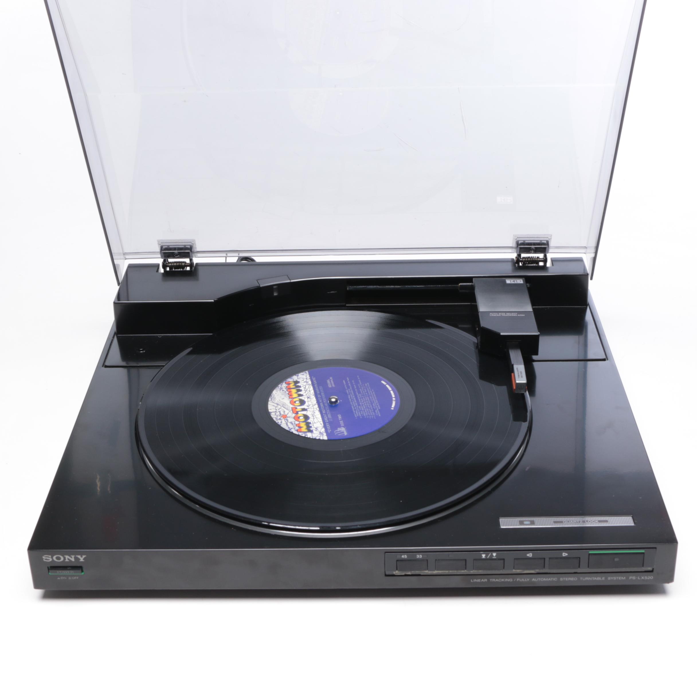 Sony PS-LX520 Record Player with GPX Under-Cabinet CD Player/Radio