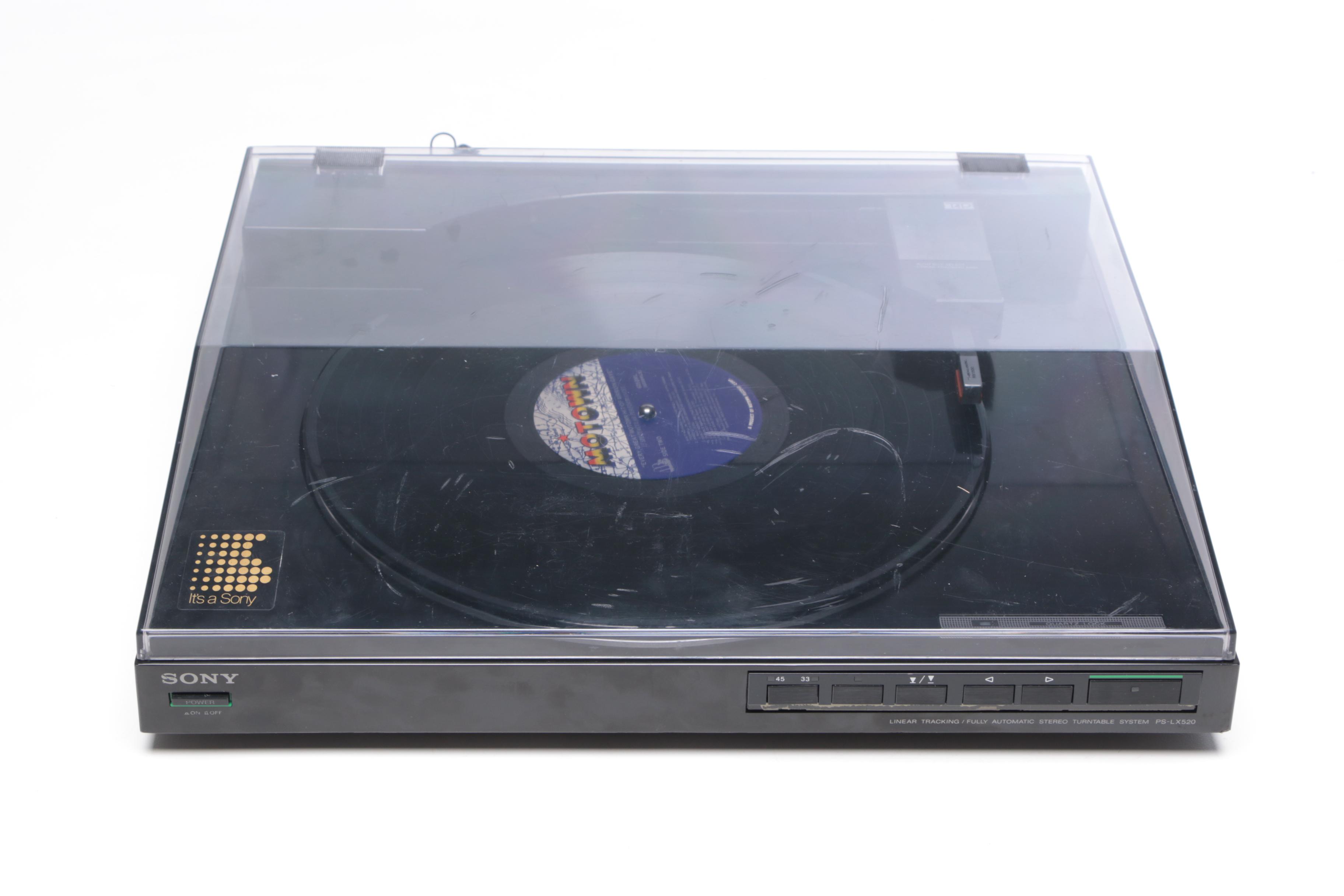 Sony PS-LX520 Record Player with GPX Under-Cabinet CD Player/Radio