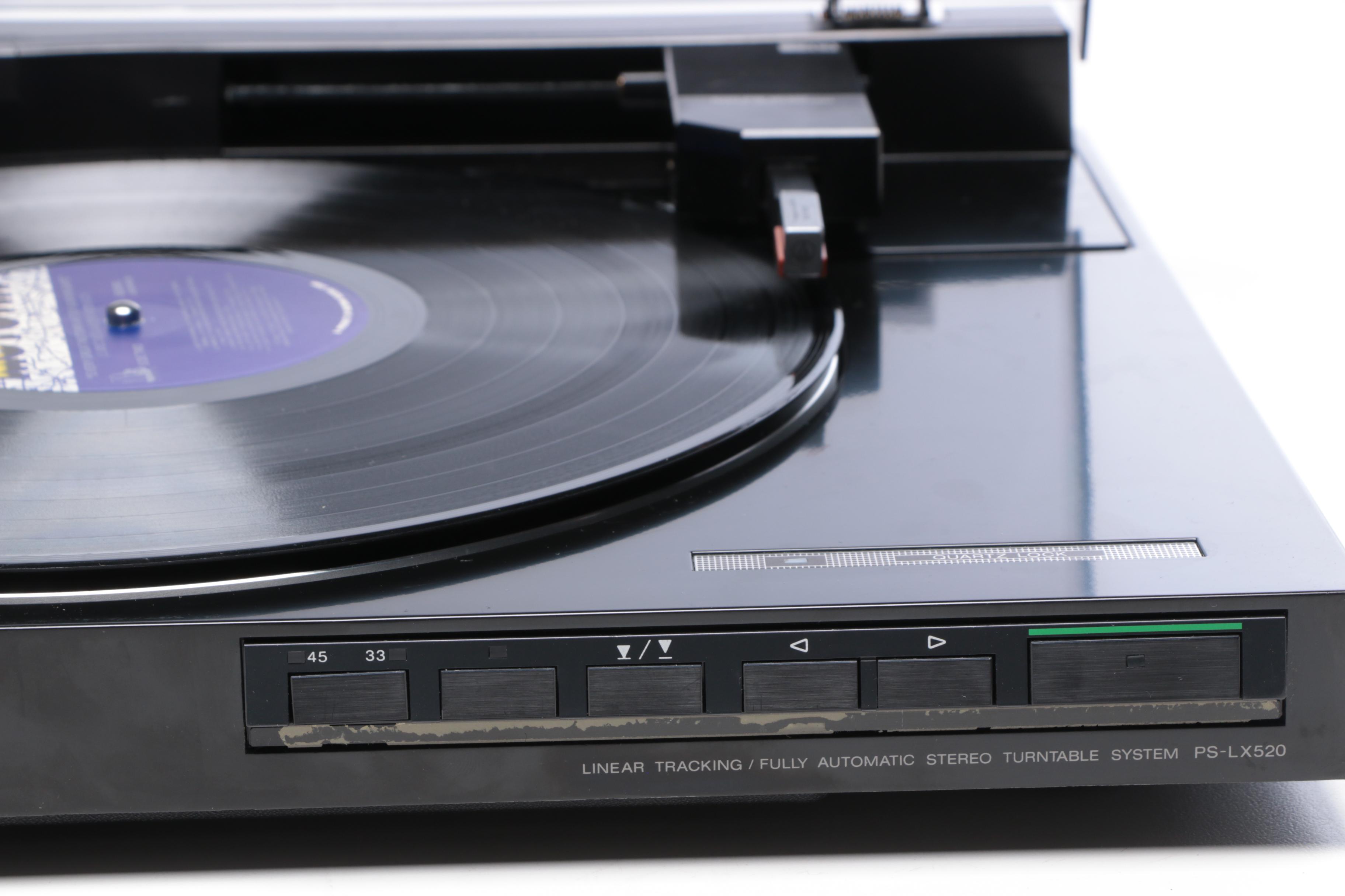 Sony PS-LX520 Record Player with GPX Under-Cabinet CD Player/Radio