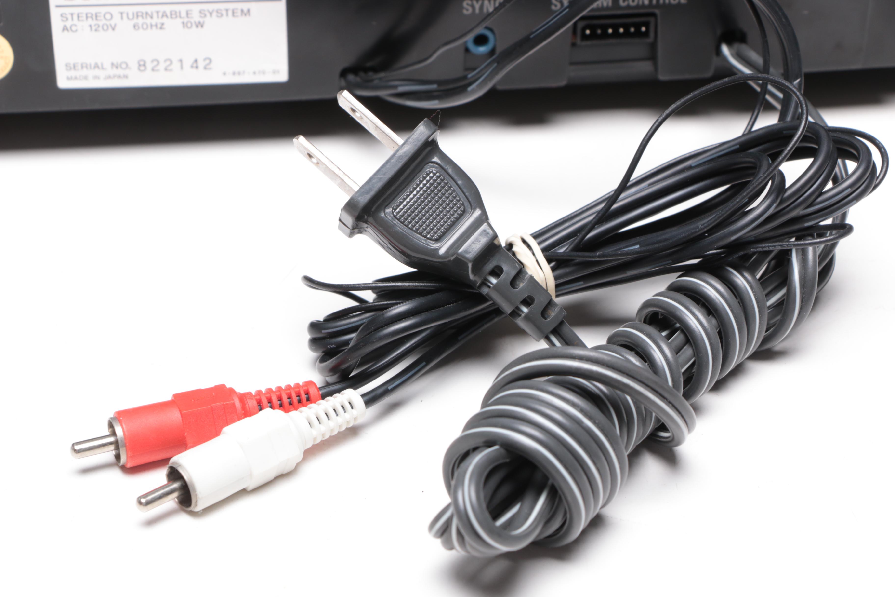 Sony PS-LX520 Record Player with GPX Under-Cabinet CD Player/Radio