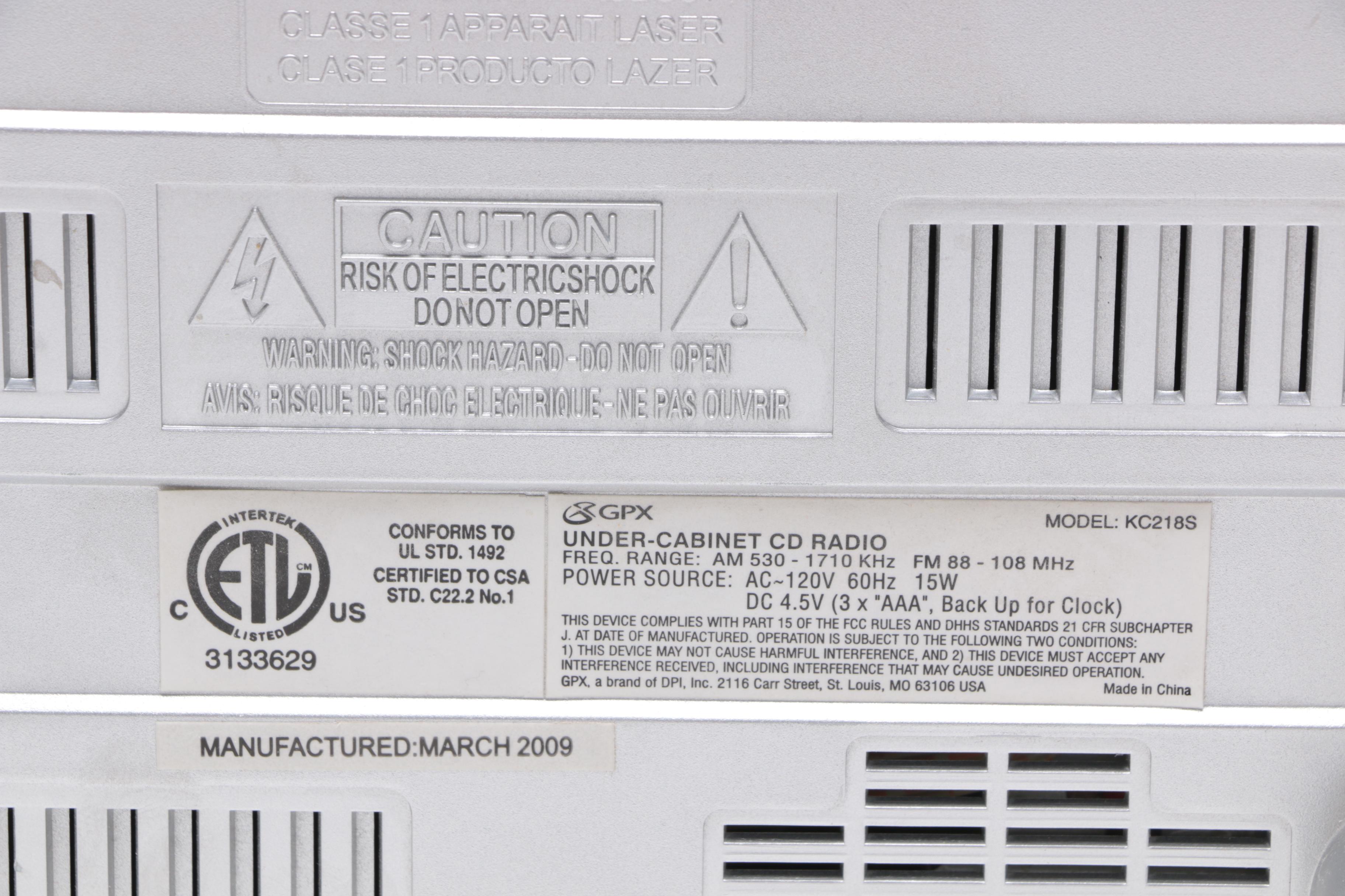 Sony PS-LX520 Record Player with GPX Under-Cabinet CD Player/Radio