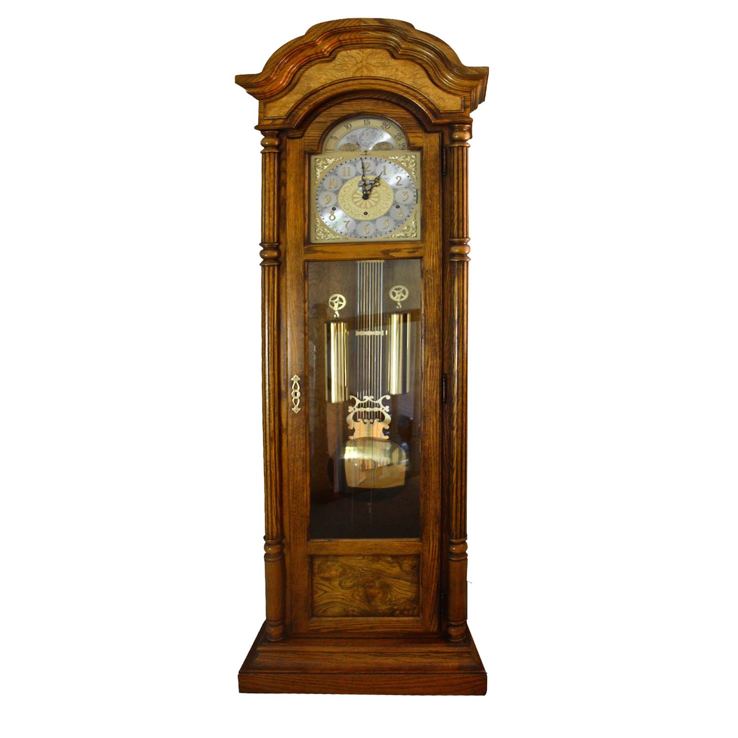 Howard Miller Oak Triple Chime Grandfather Clock