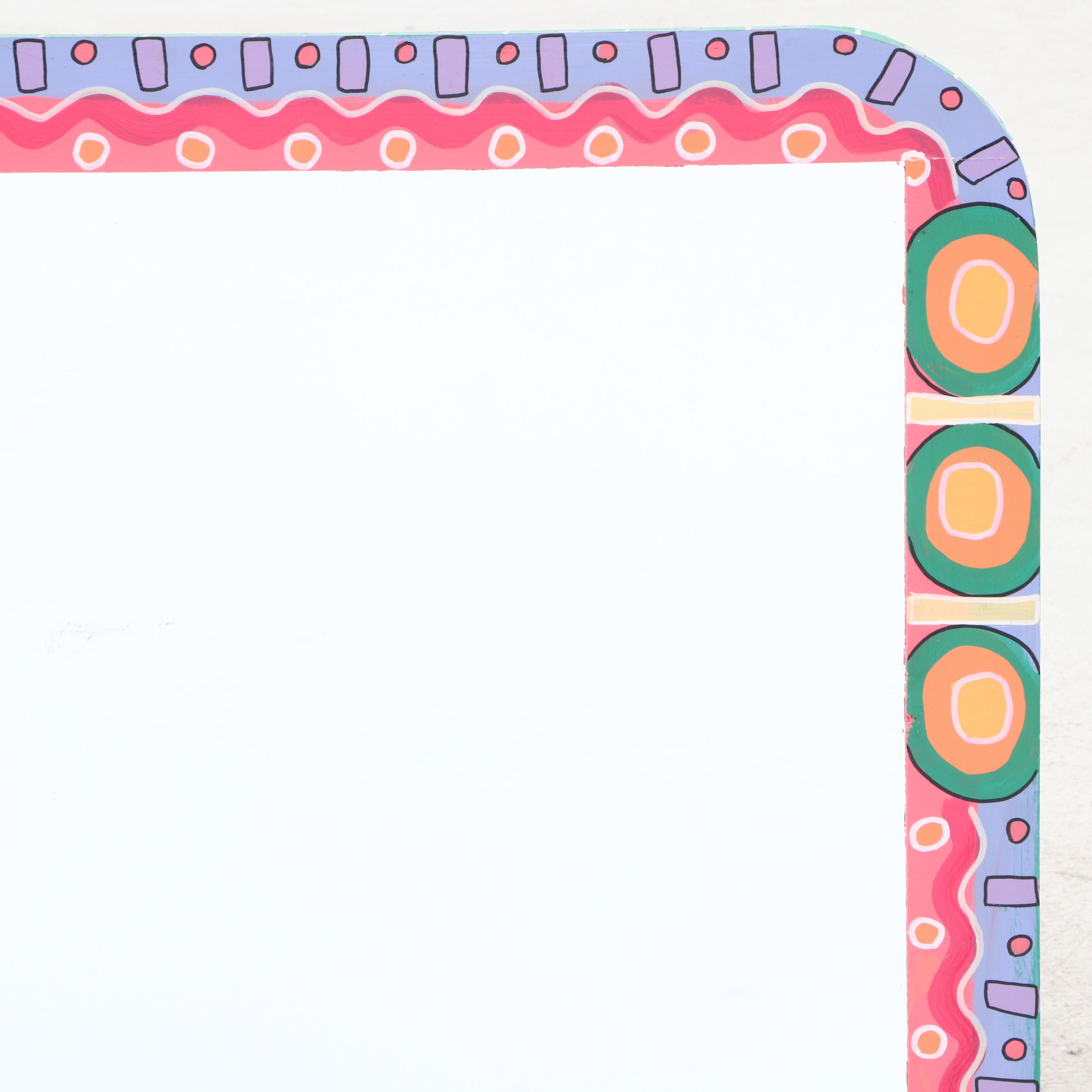 Abstract Hand-Painted Wall Mirror