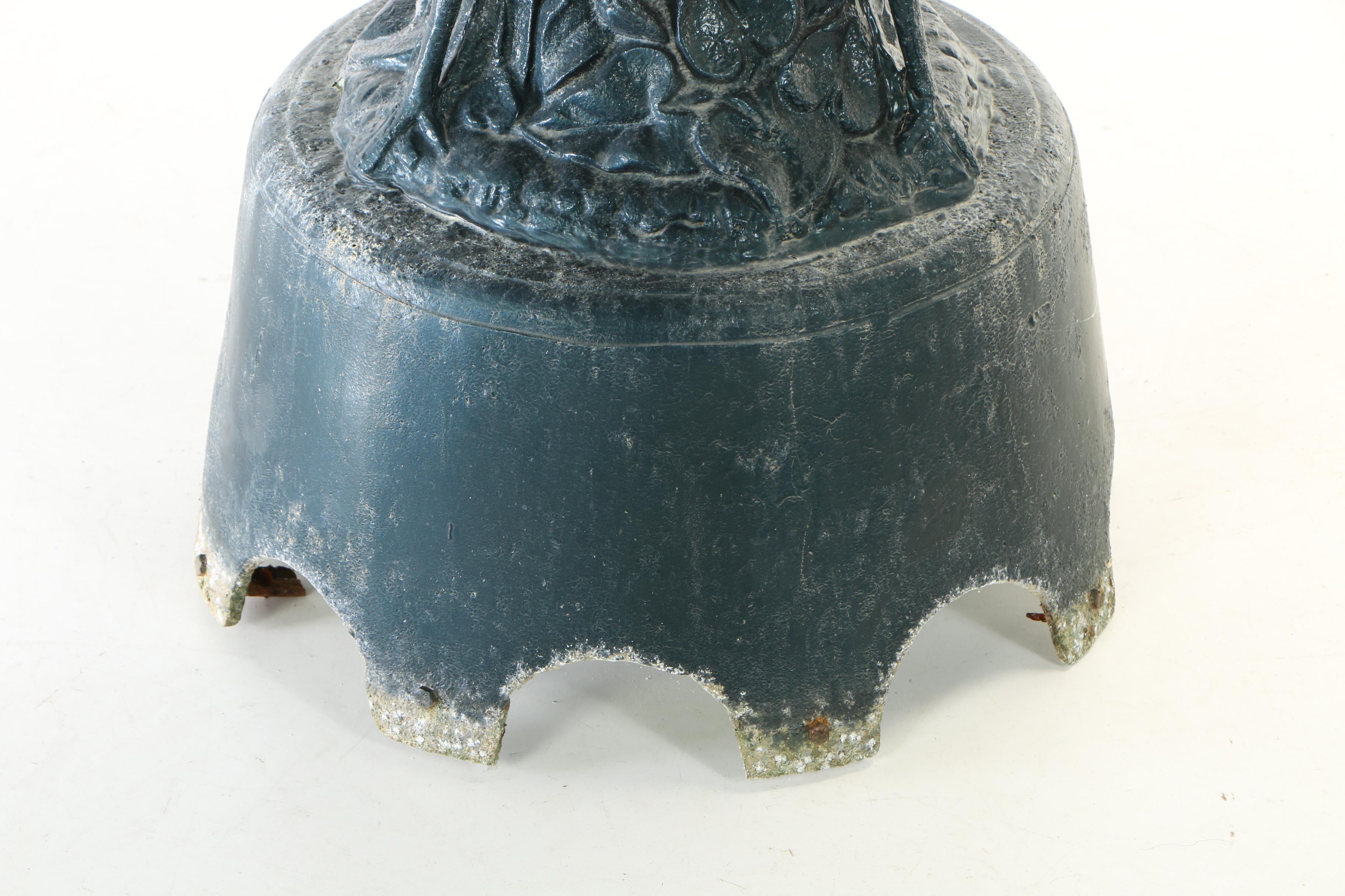 Three Tier Cast Aluminum Fountain With Swan Neck Birds at Base