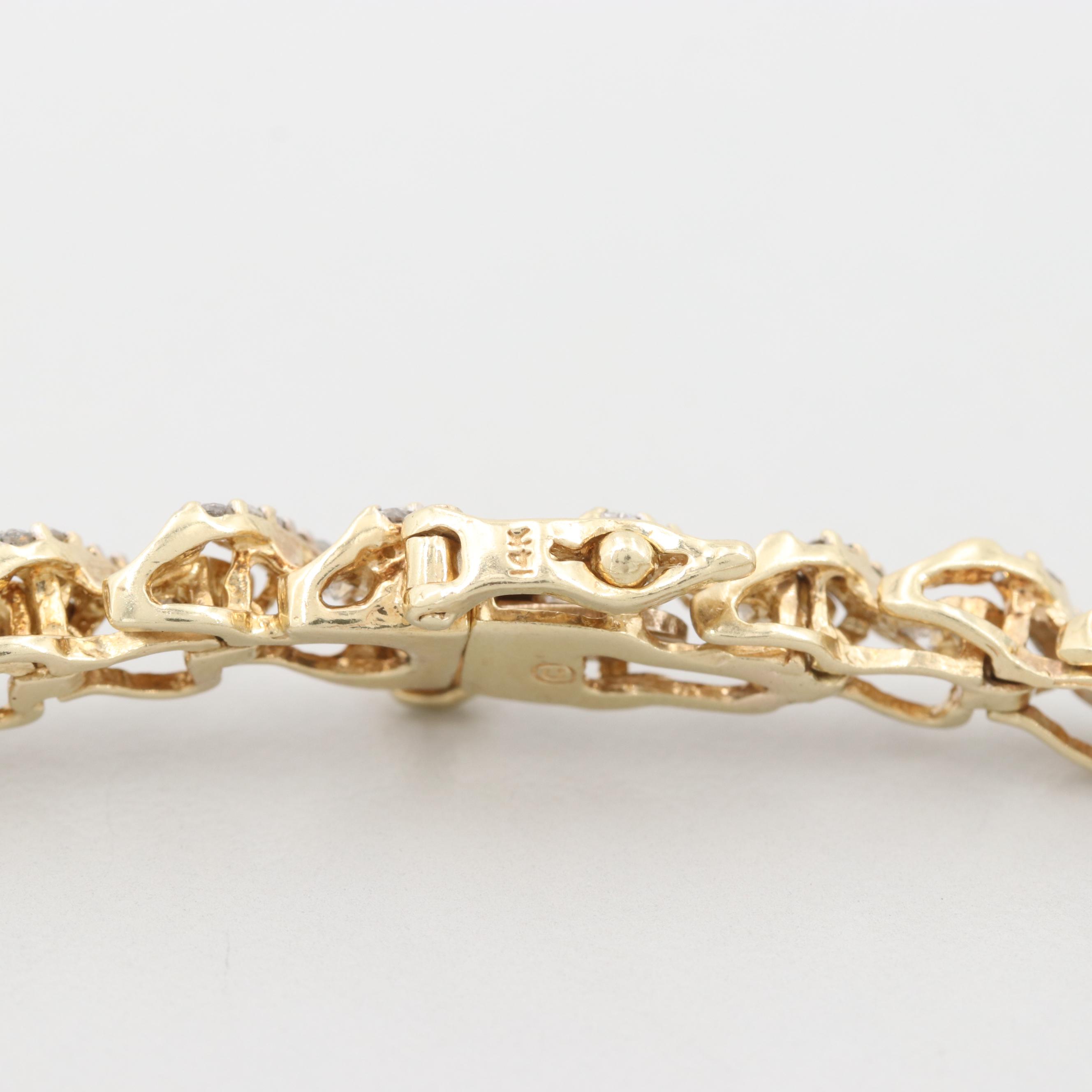 14K Yellow Gold 2.77 CTW Diamond Bracelet