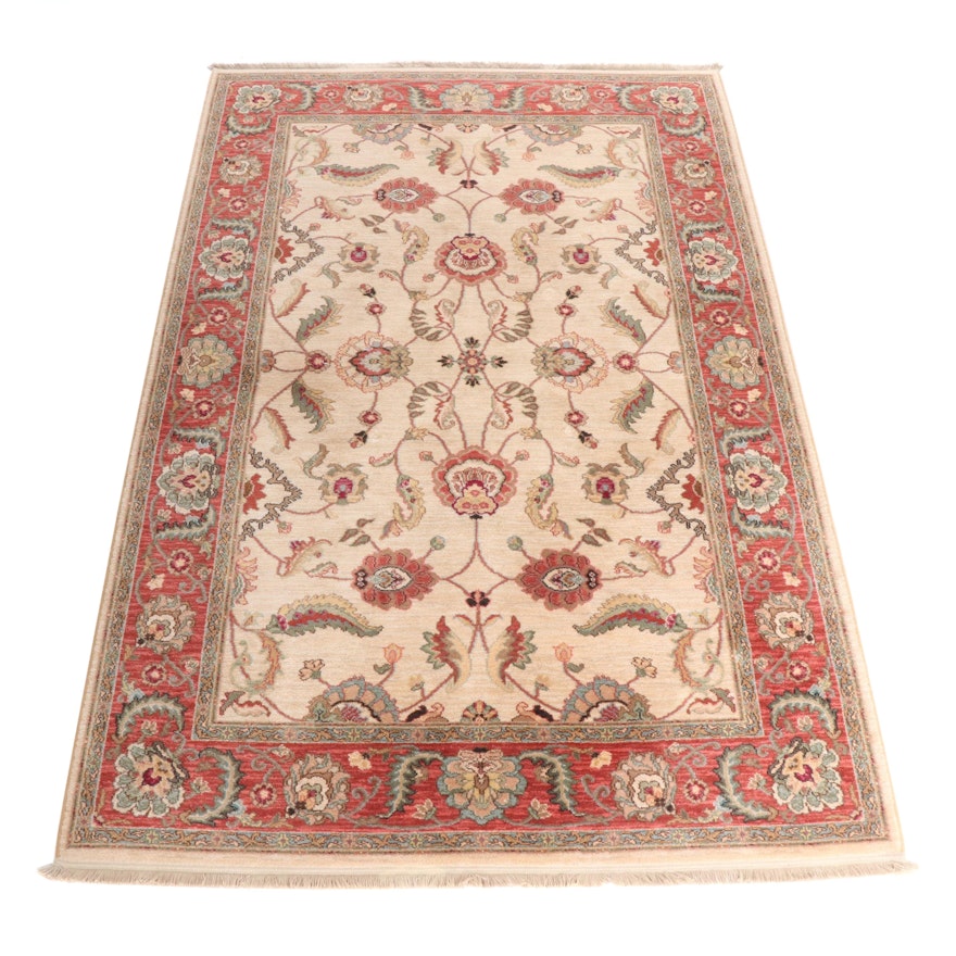 Machine Made Karastan Ashara "Agra Ivory" Wool Rug