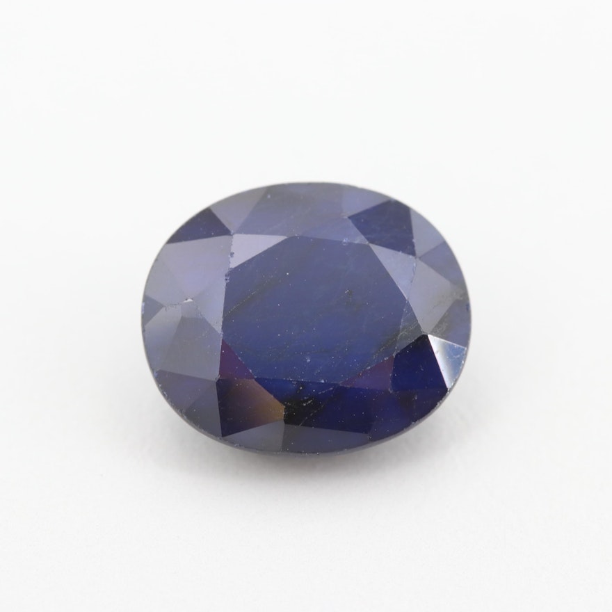 Loose 12.84 CT Blue Sapphire Gemstone