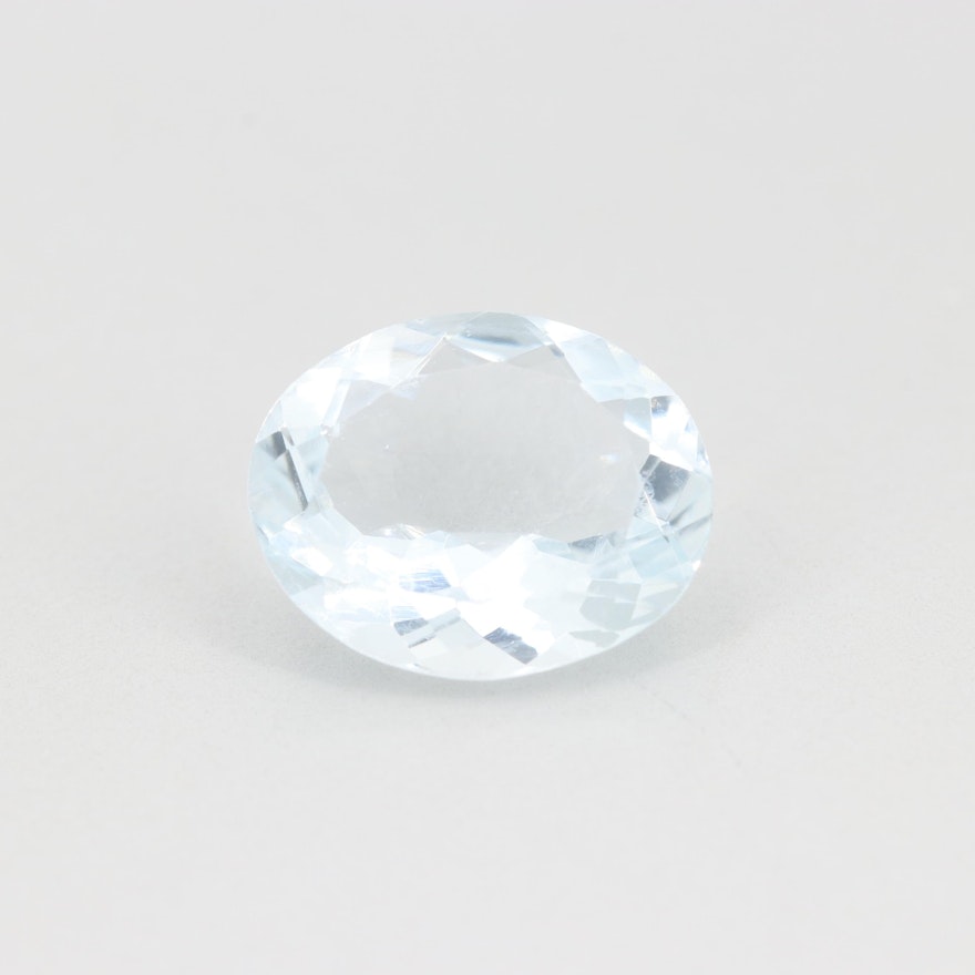 Loose 3.55 CT Aquamarine Gemstone