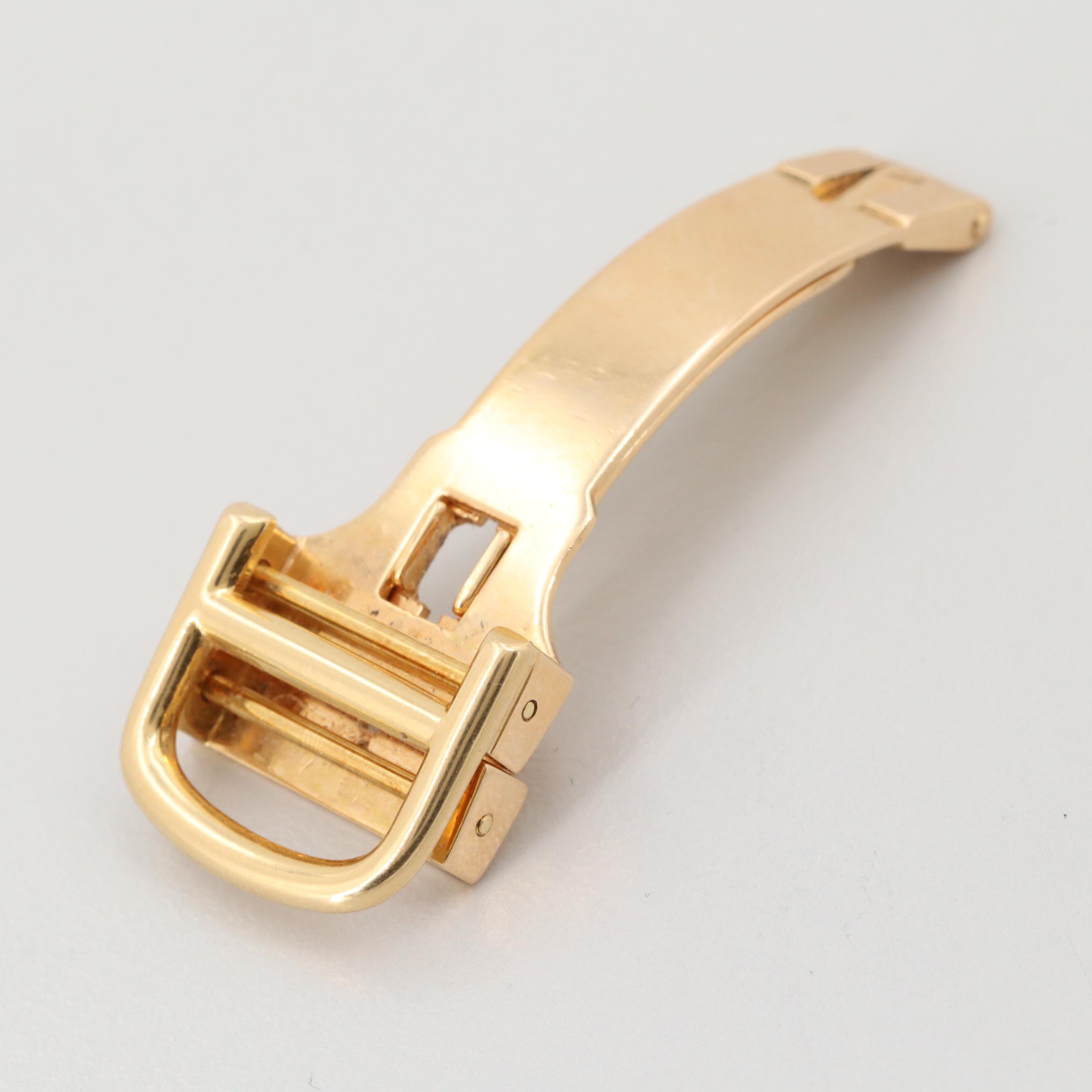 Cartier 18K Yellow Gold Fold Over Watch Clasp