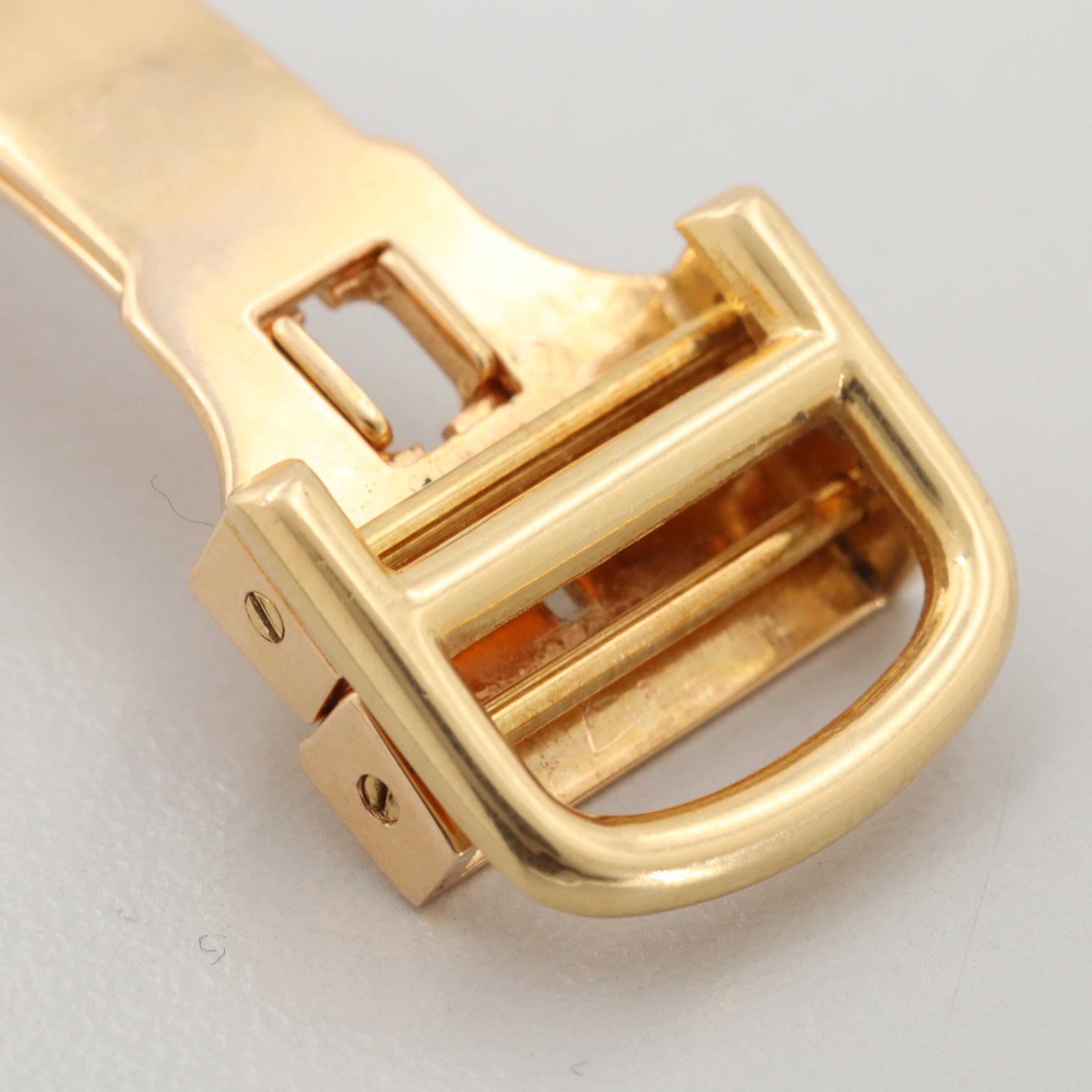 Cartier 18K Yellow Gold Fold Over Watch Clasp