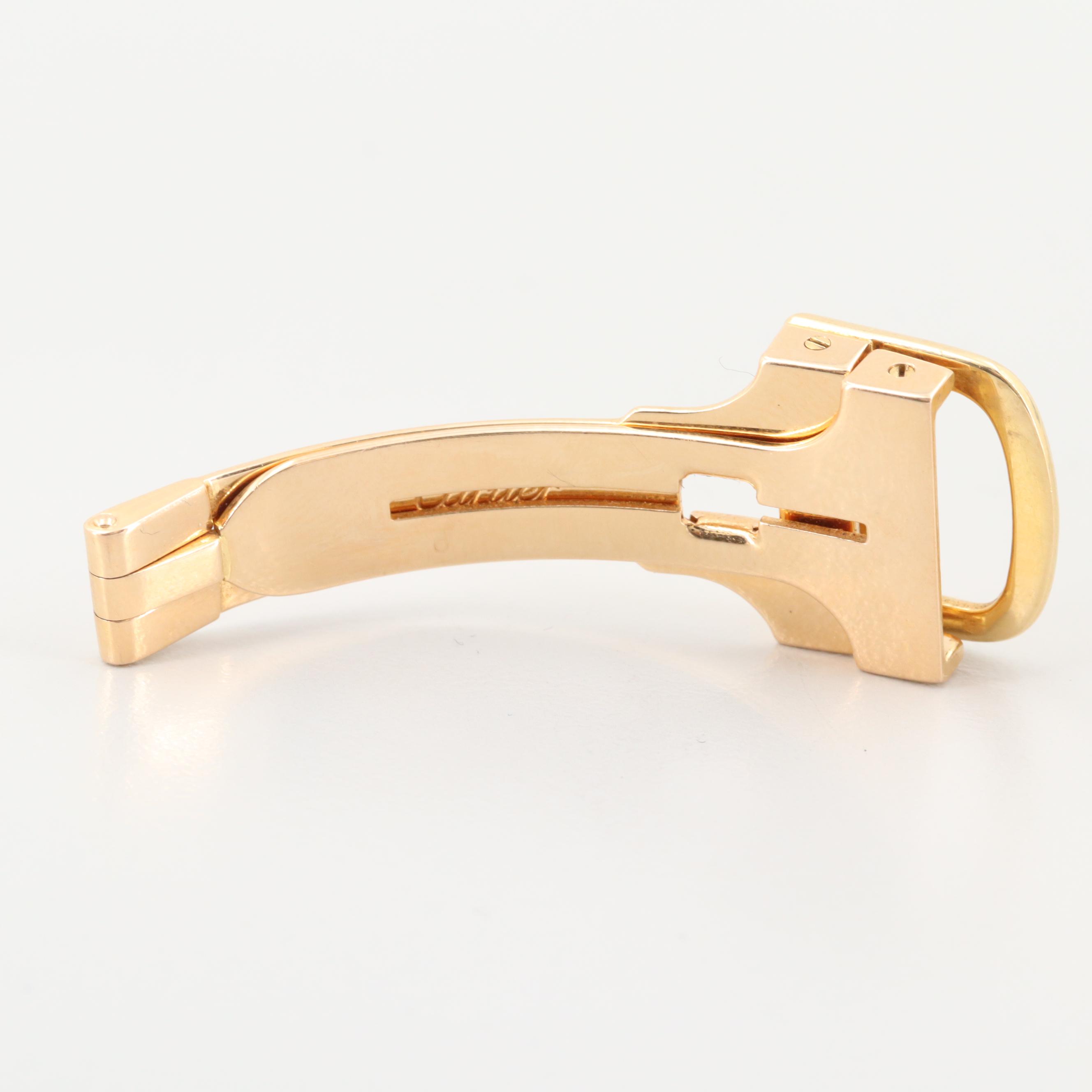 Cartier 18K Yellow Gold Fold Over Watch Clasp