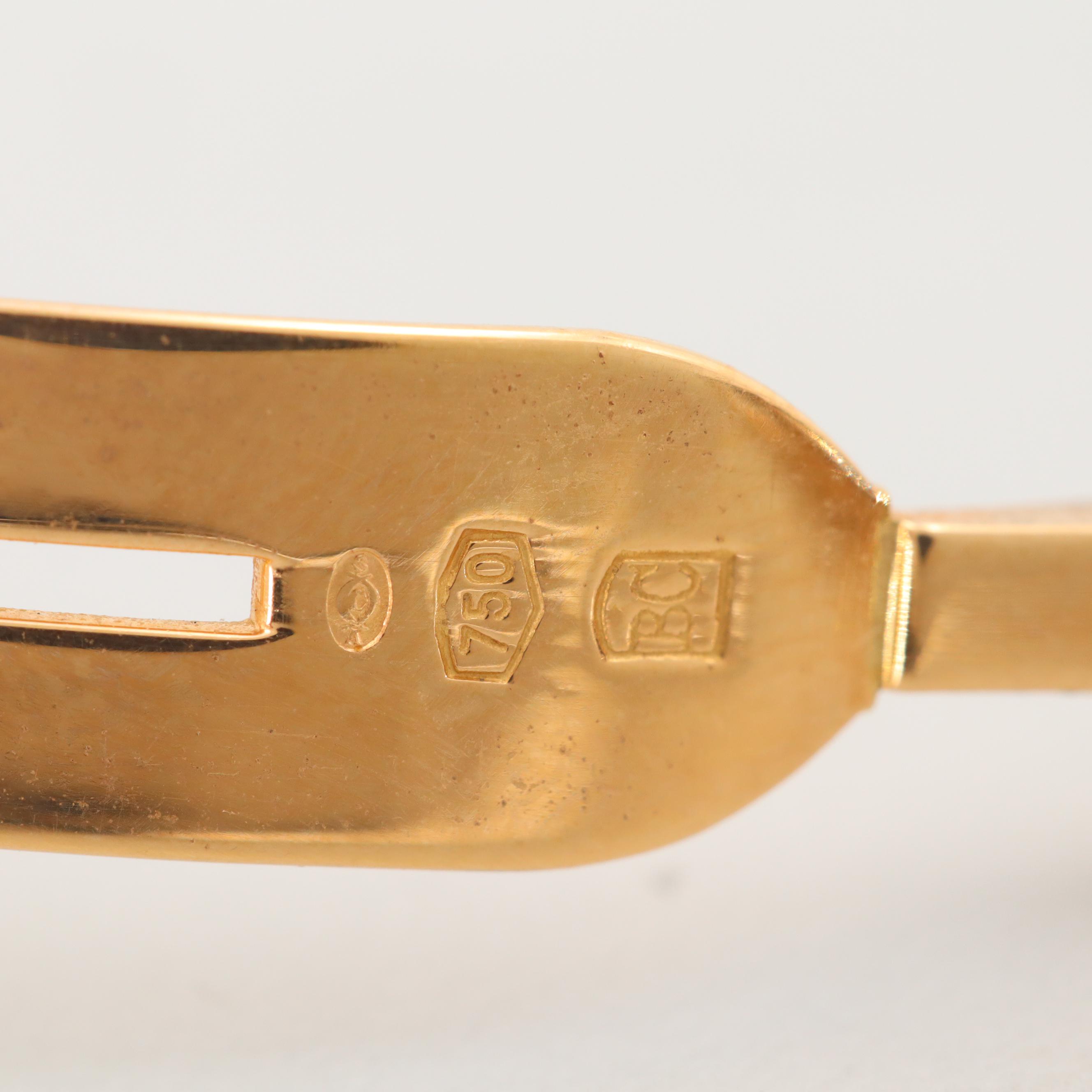 Cartier 18K Yellow Gold Fold Over Watch Clasp