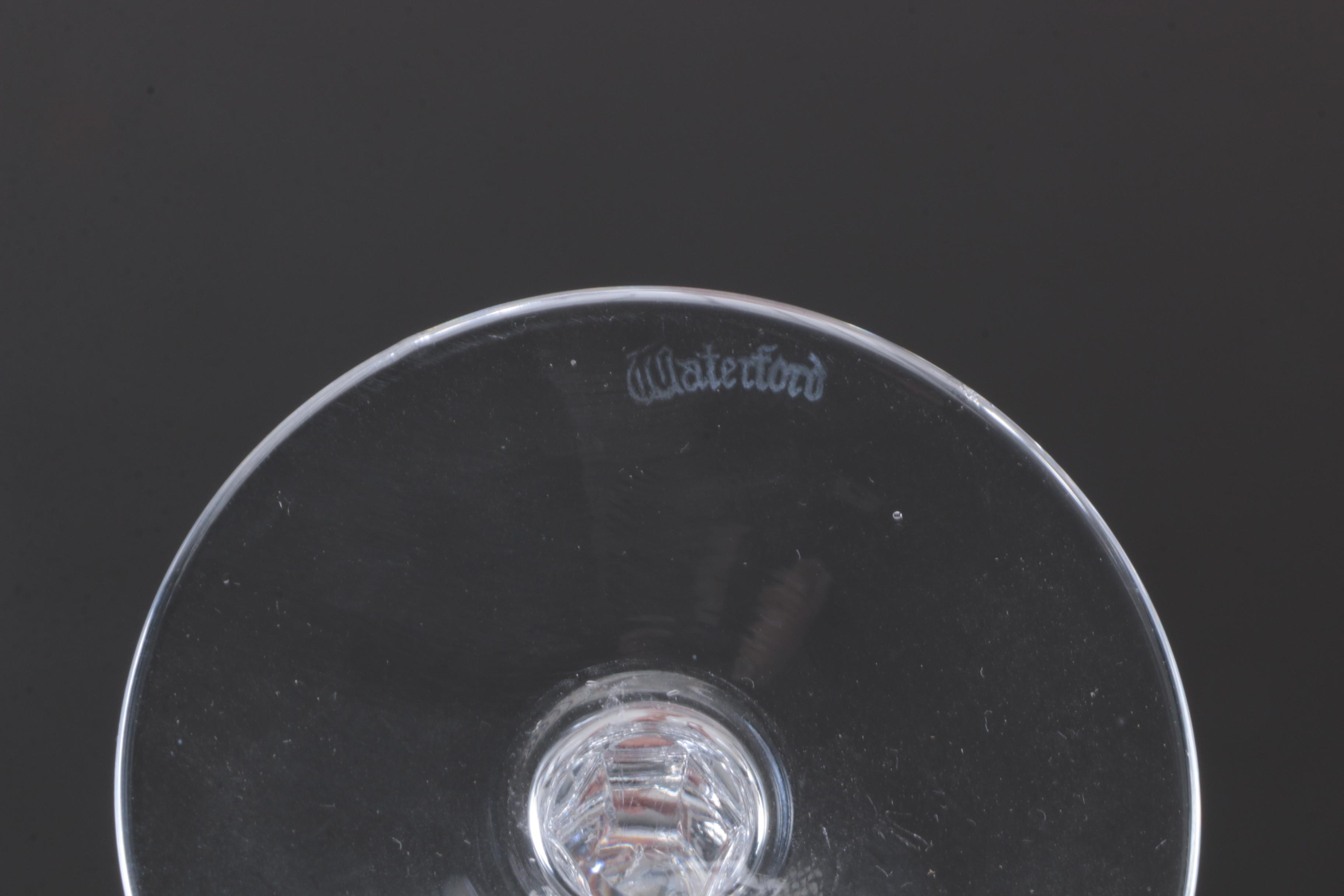 Waterford Crystal "Curraghmore" Sherry Glasses and Mikasa "Park Lane" Glasses