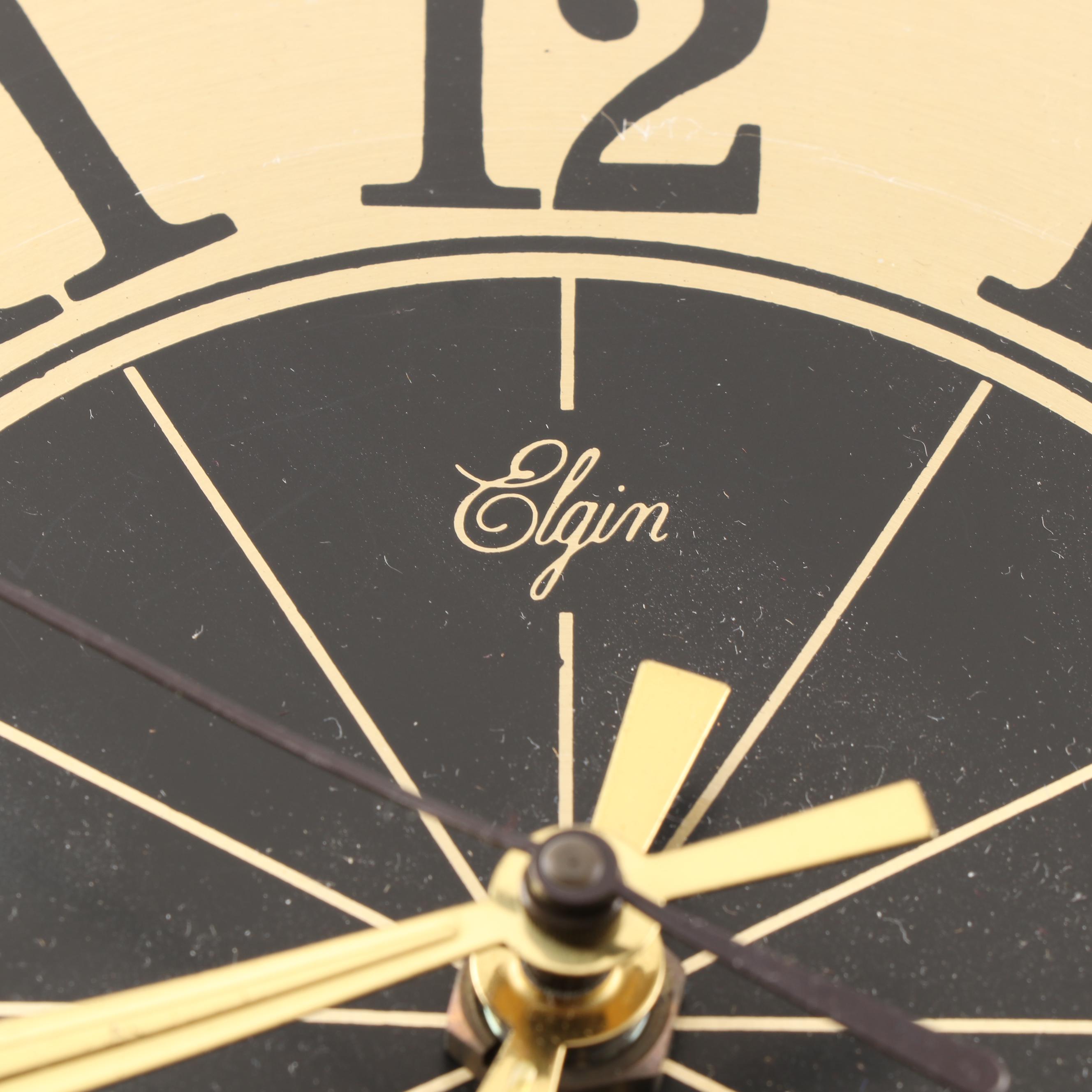 Elgin Mid Century Modern Starburst Wall Clock